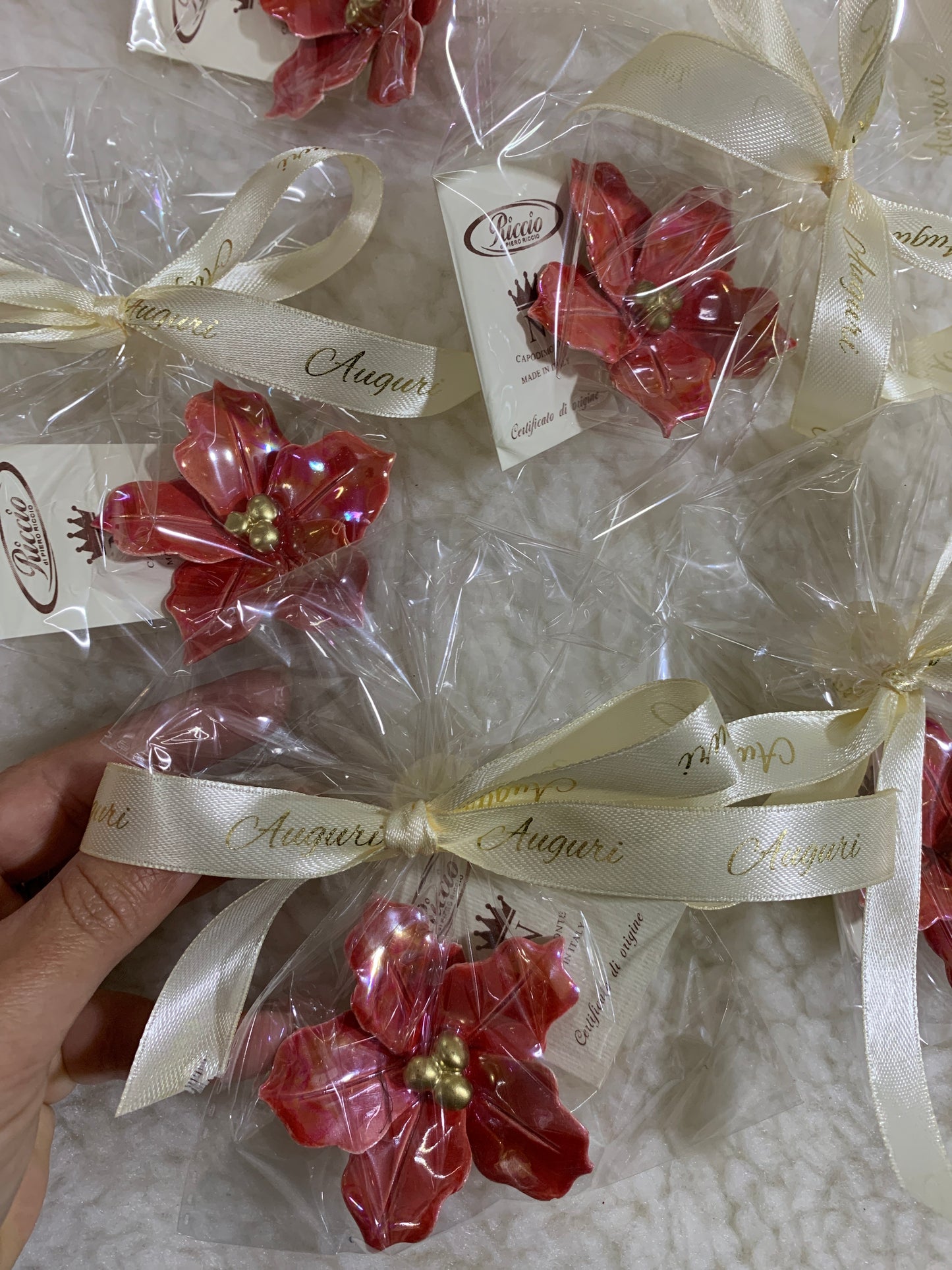 Stella rossa in ceramica di Capodimonte