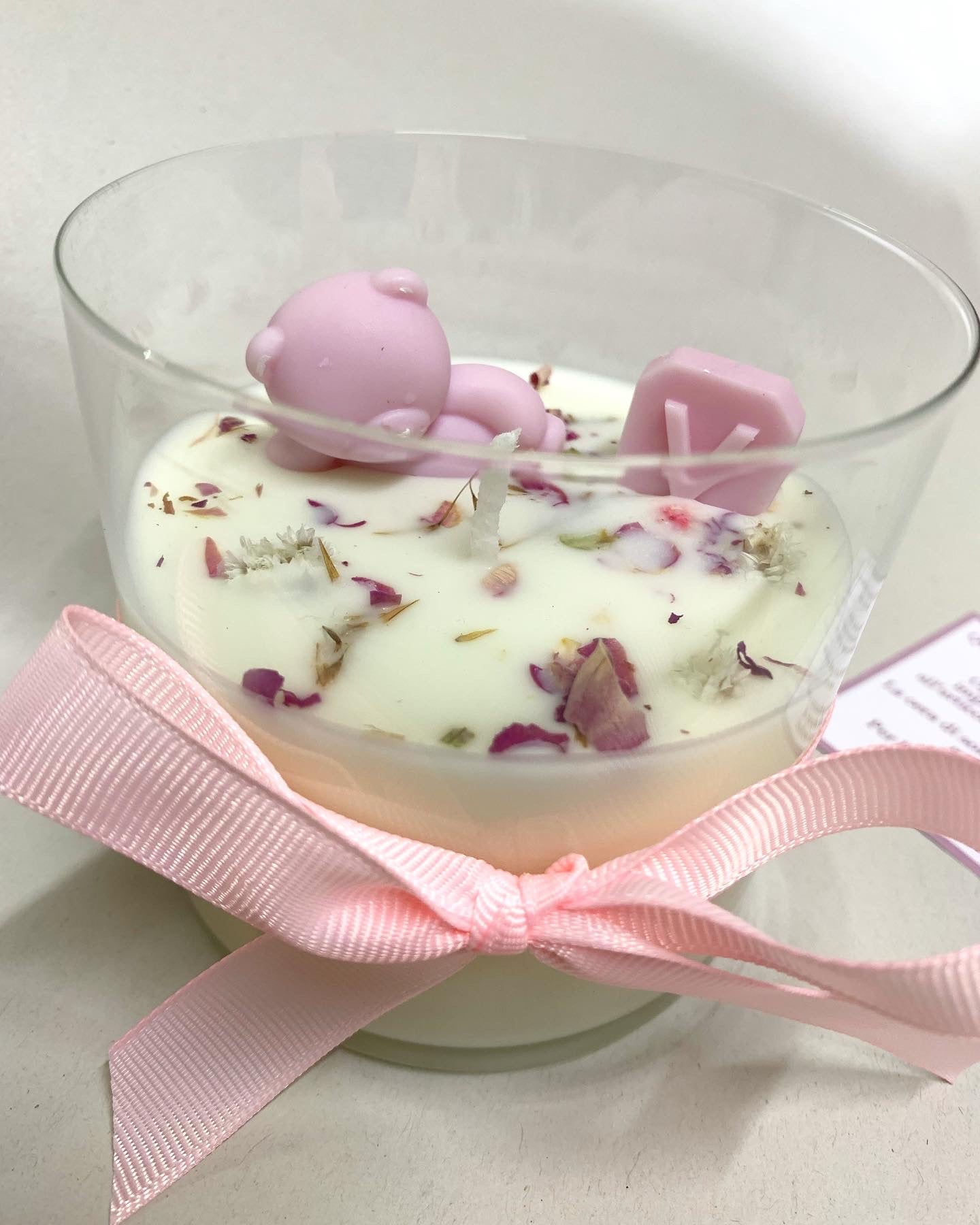 Candela teddy in cera di soia