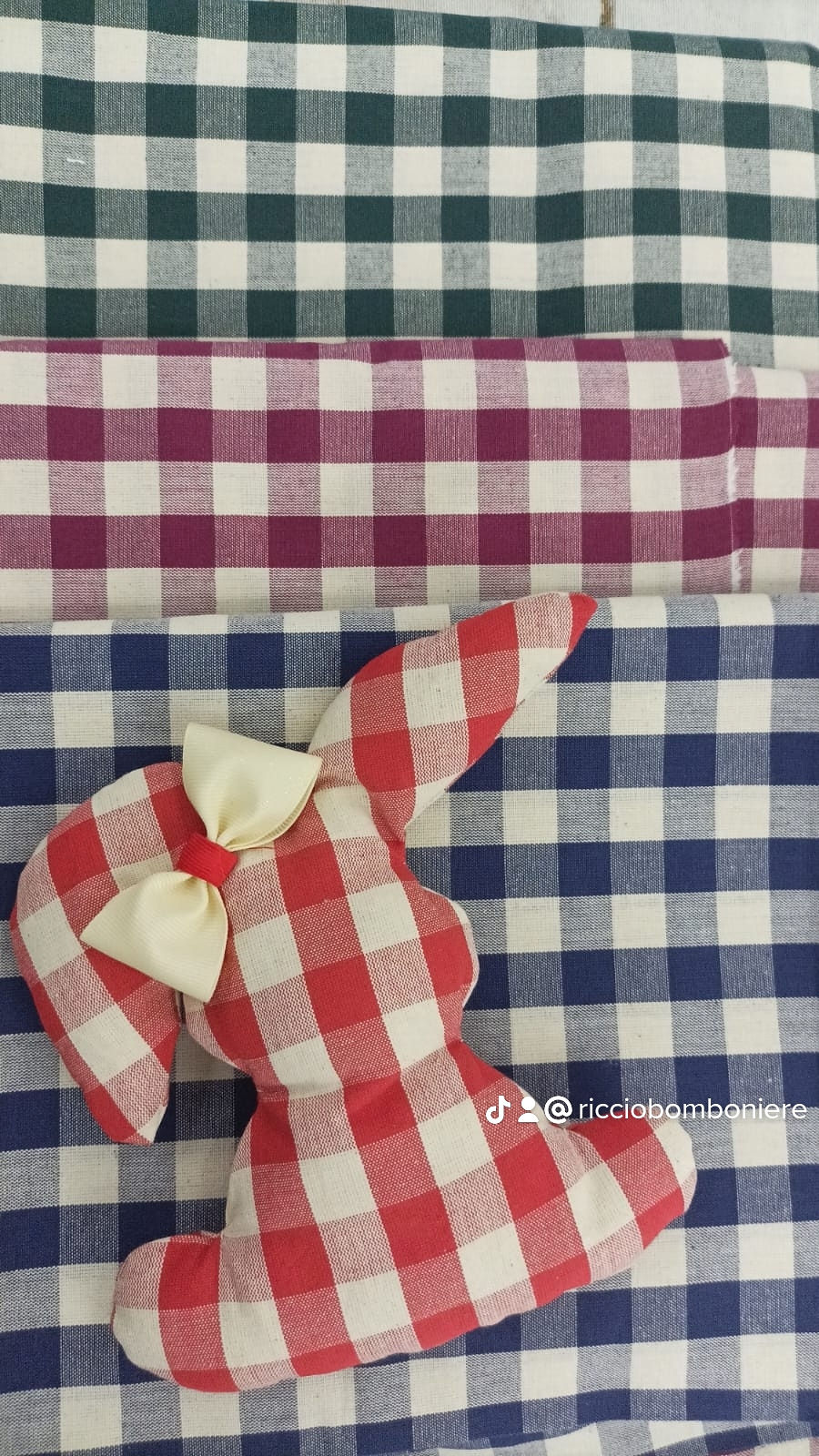 Coniglietto vichy addobbato