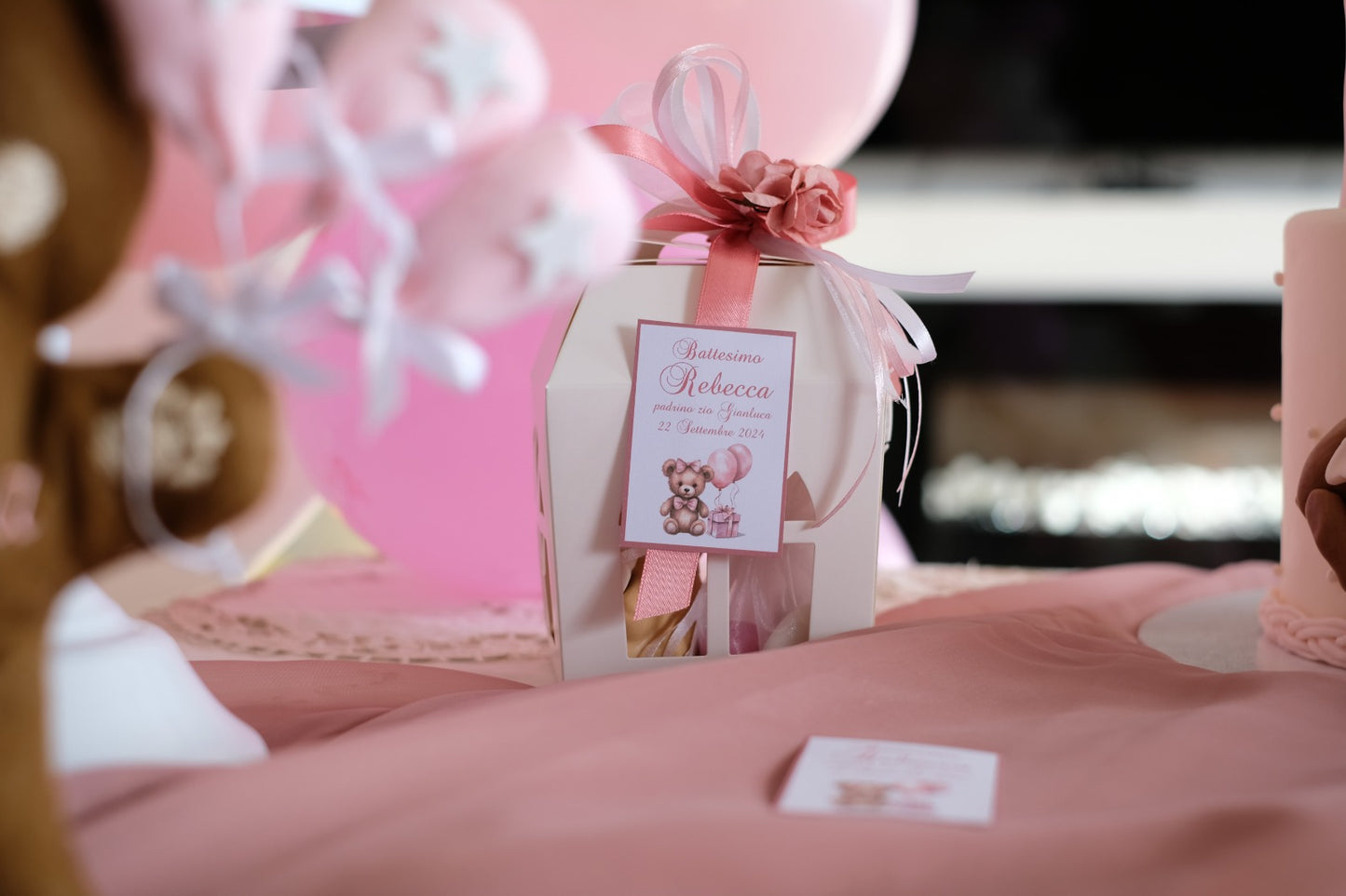Orsetto led rosa confezionato in scatola