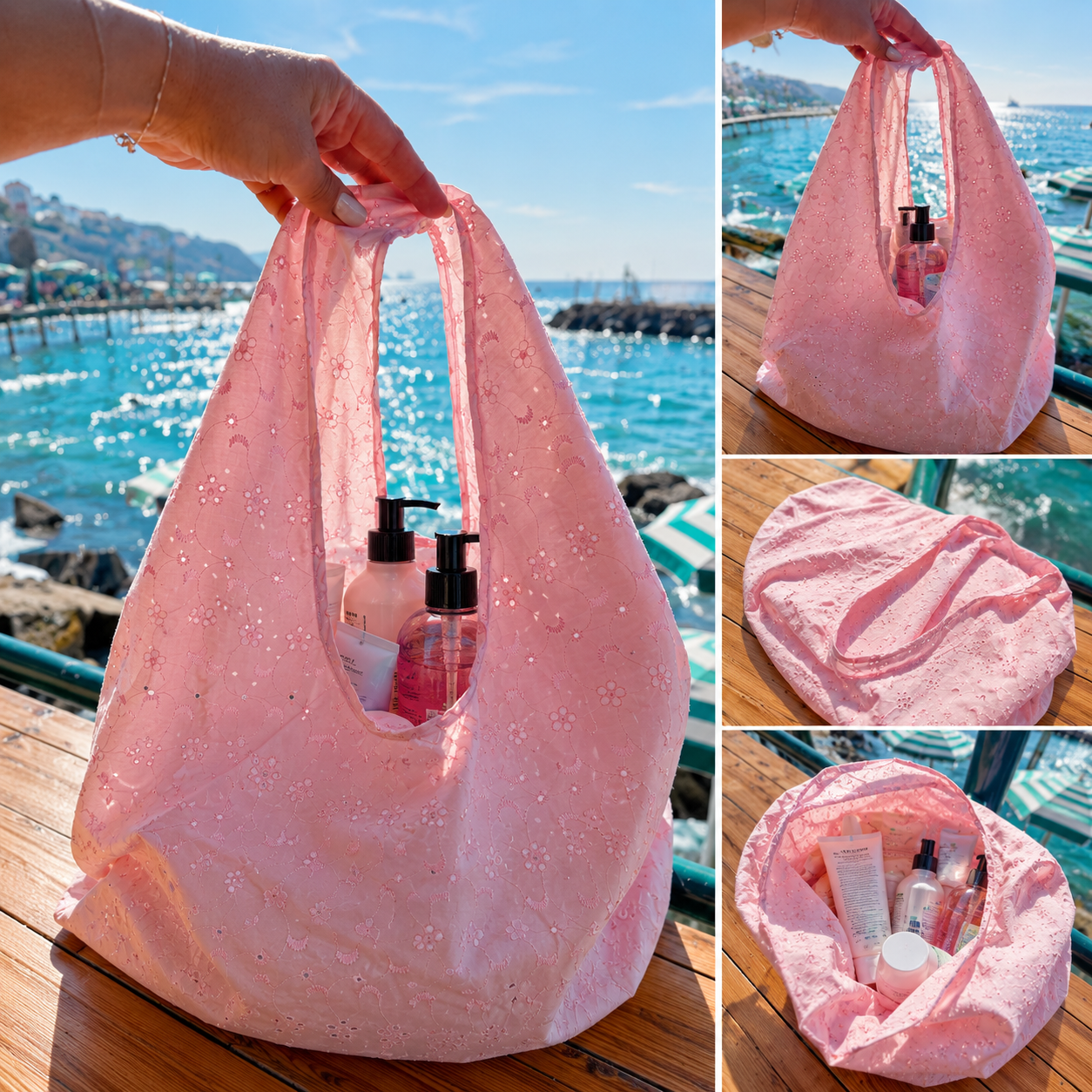 Shopper estiva in sangallo