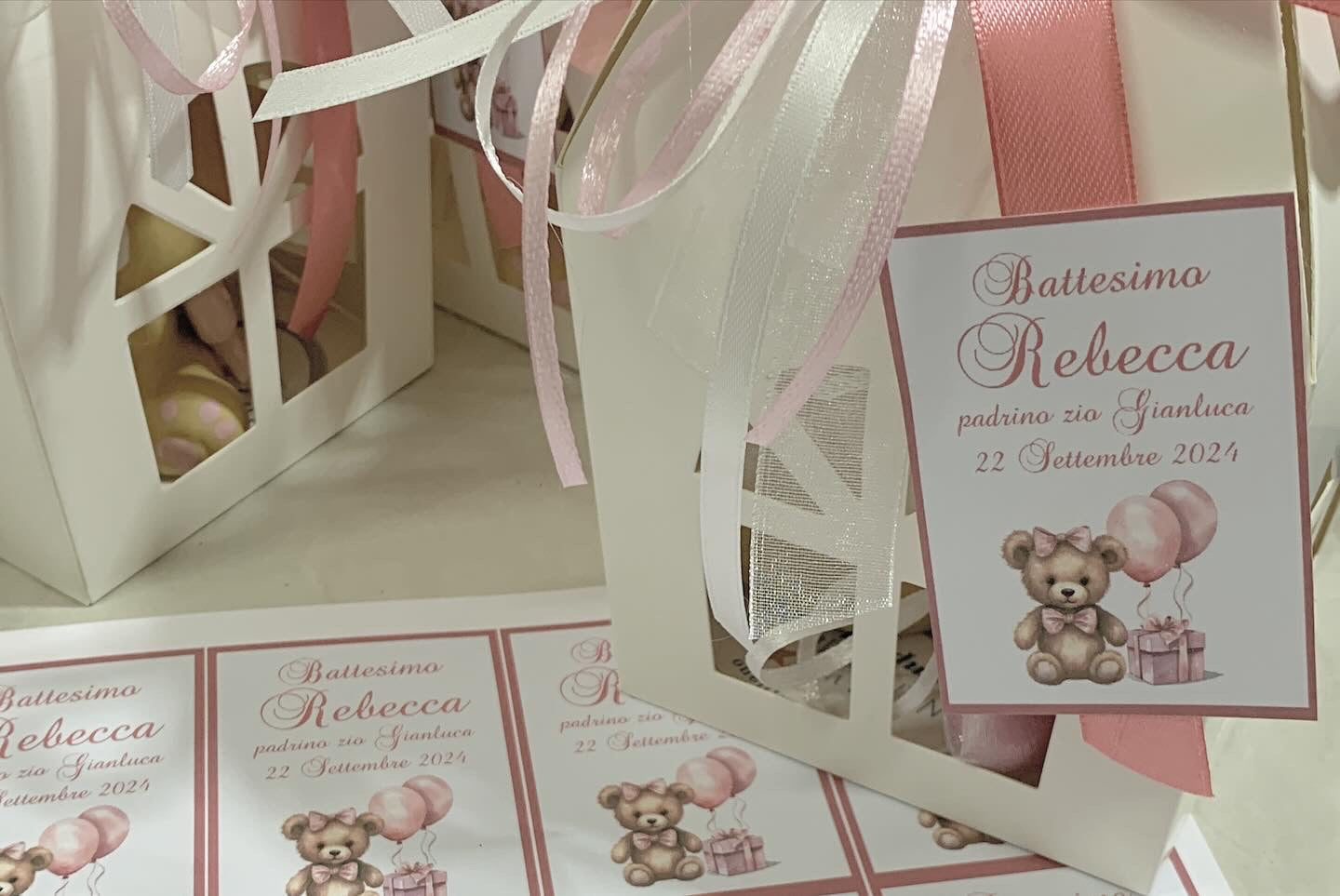 Orsetto led rosa confezionato in scatola