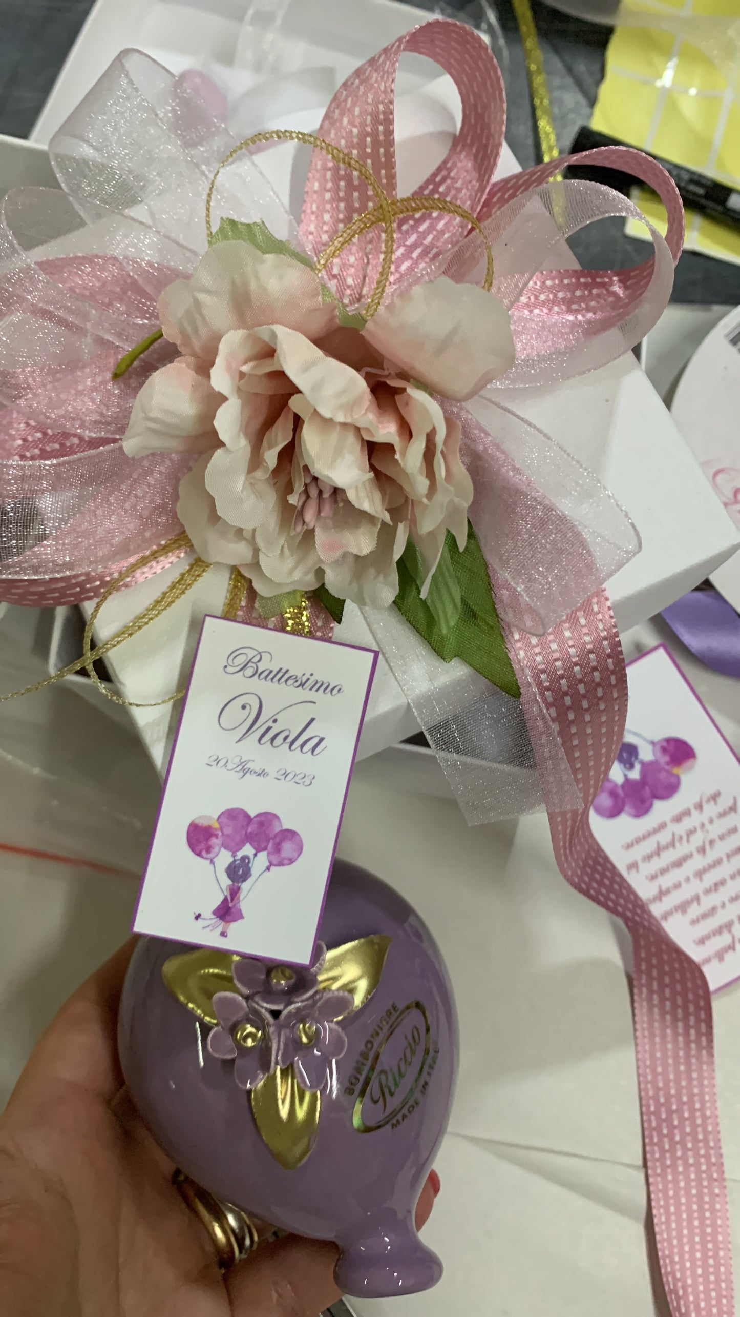 Palloncino 9cm con fiori