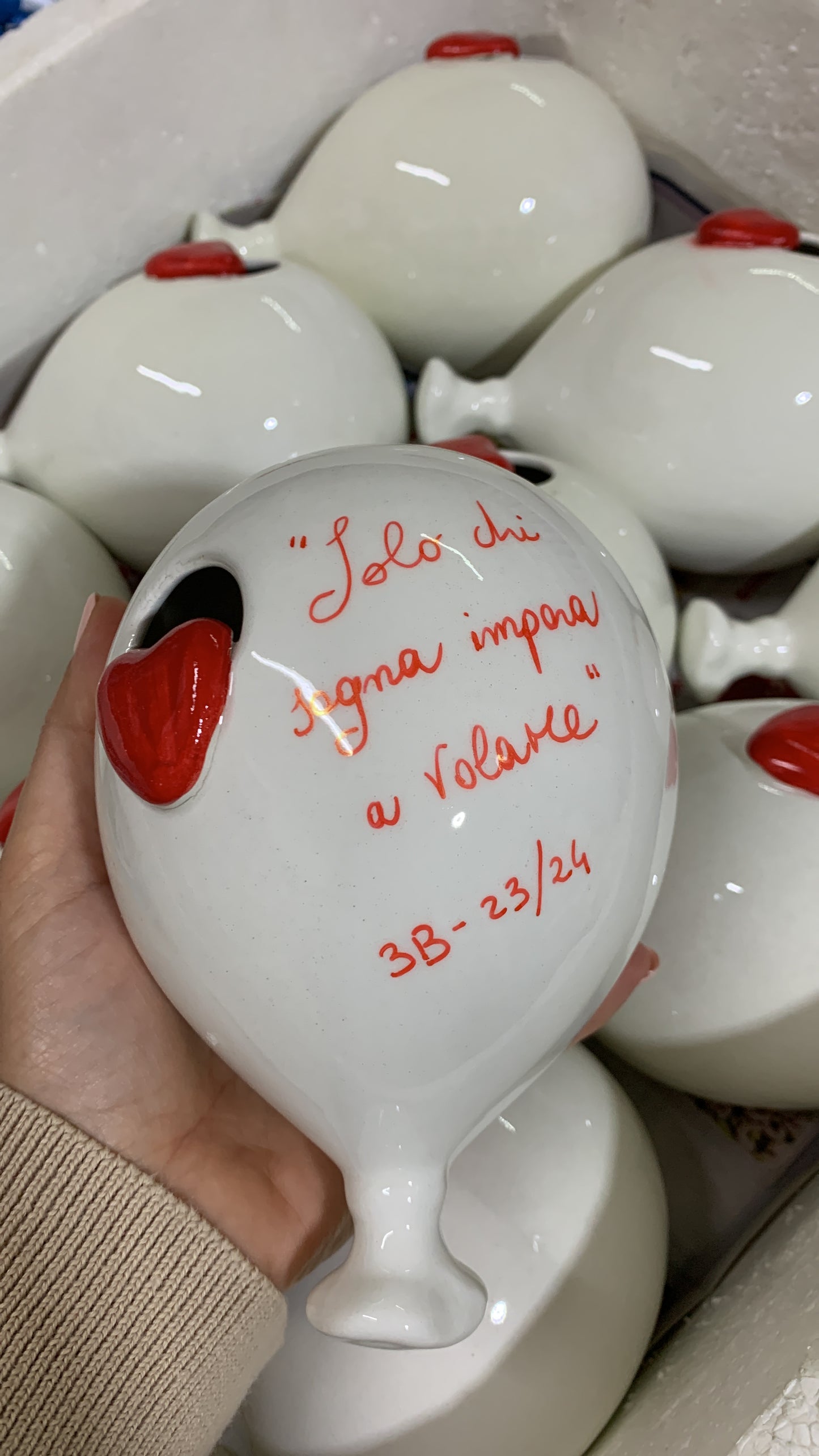 Palloncino con cuore a profumatore e scritta