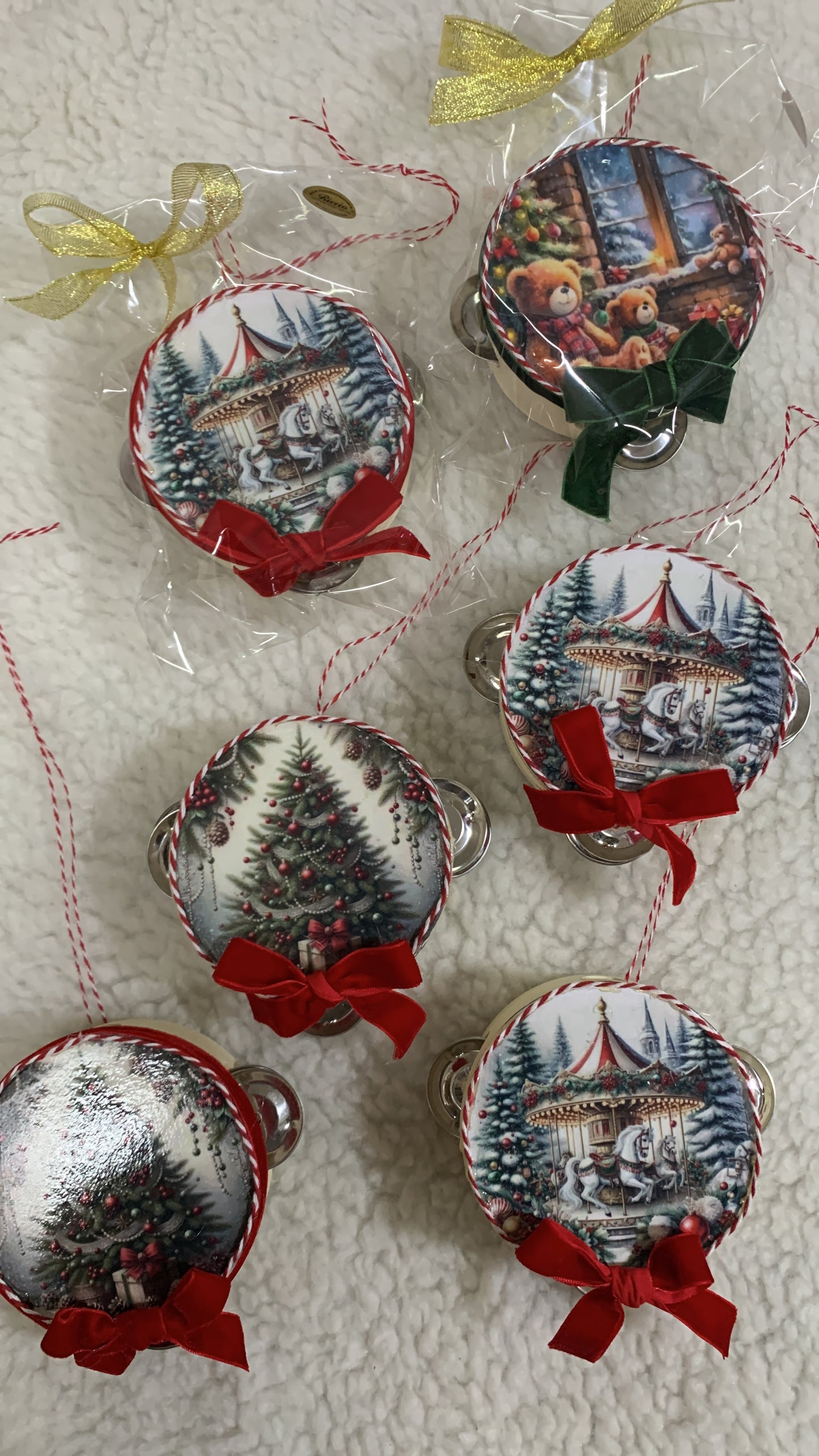 Tamburello natalizio stampa a scelta