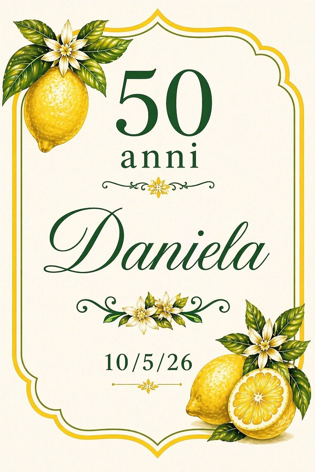 Composizione limoni in ceramica confezionata