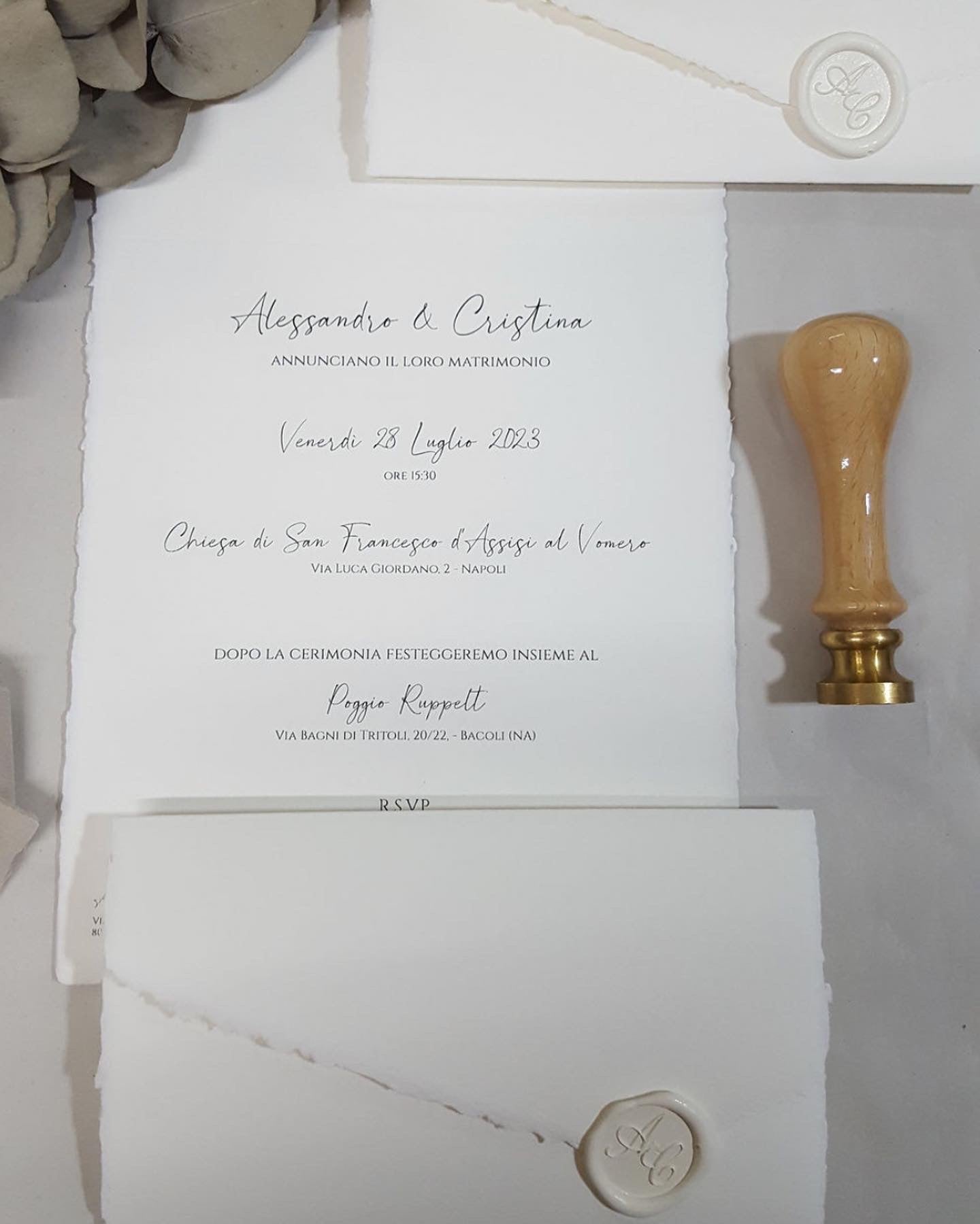 Partecipazione in carta amalfi