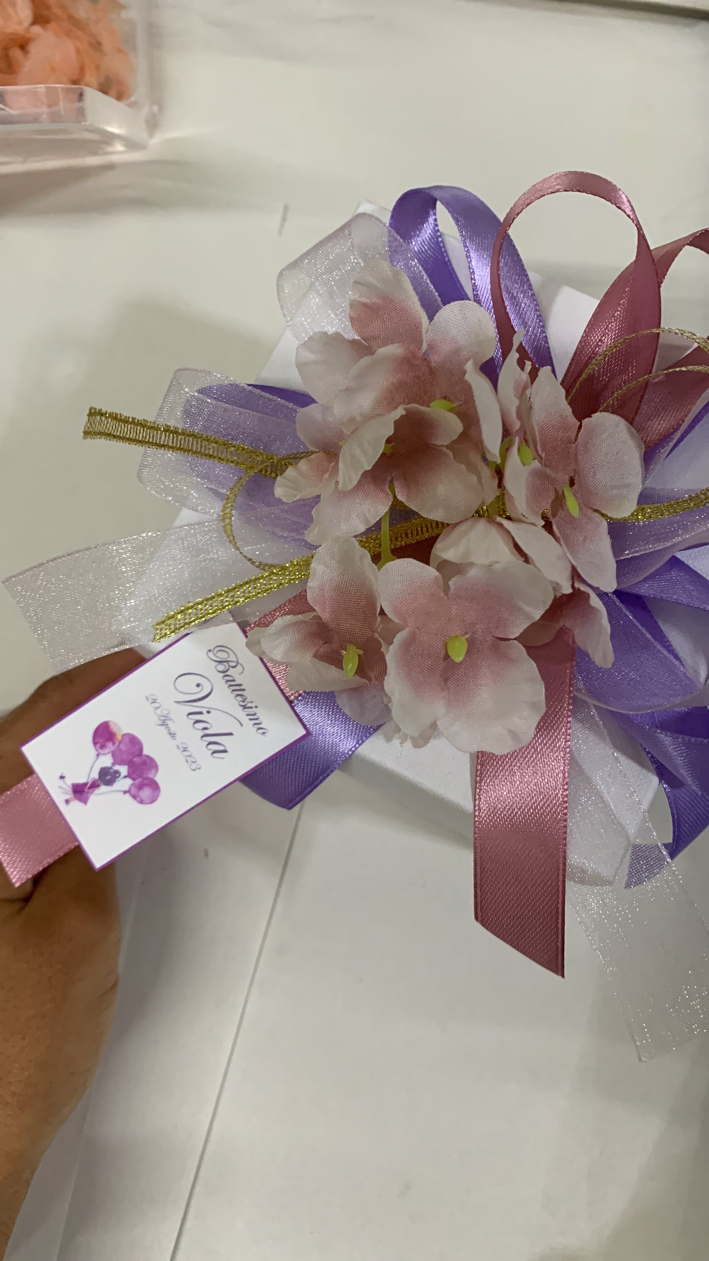 Palloncino 9cm con fiori
