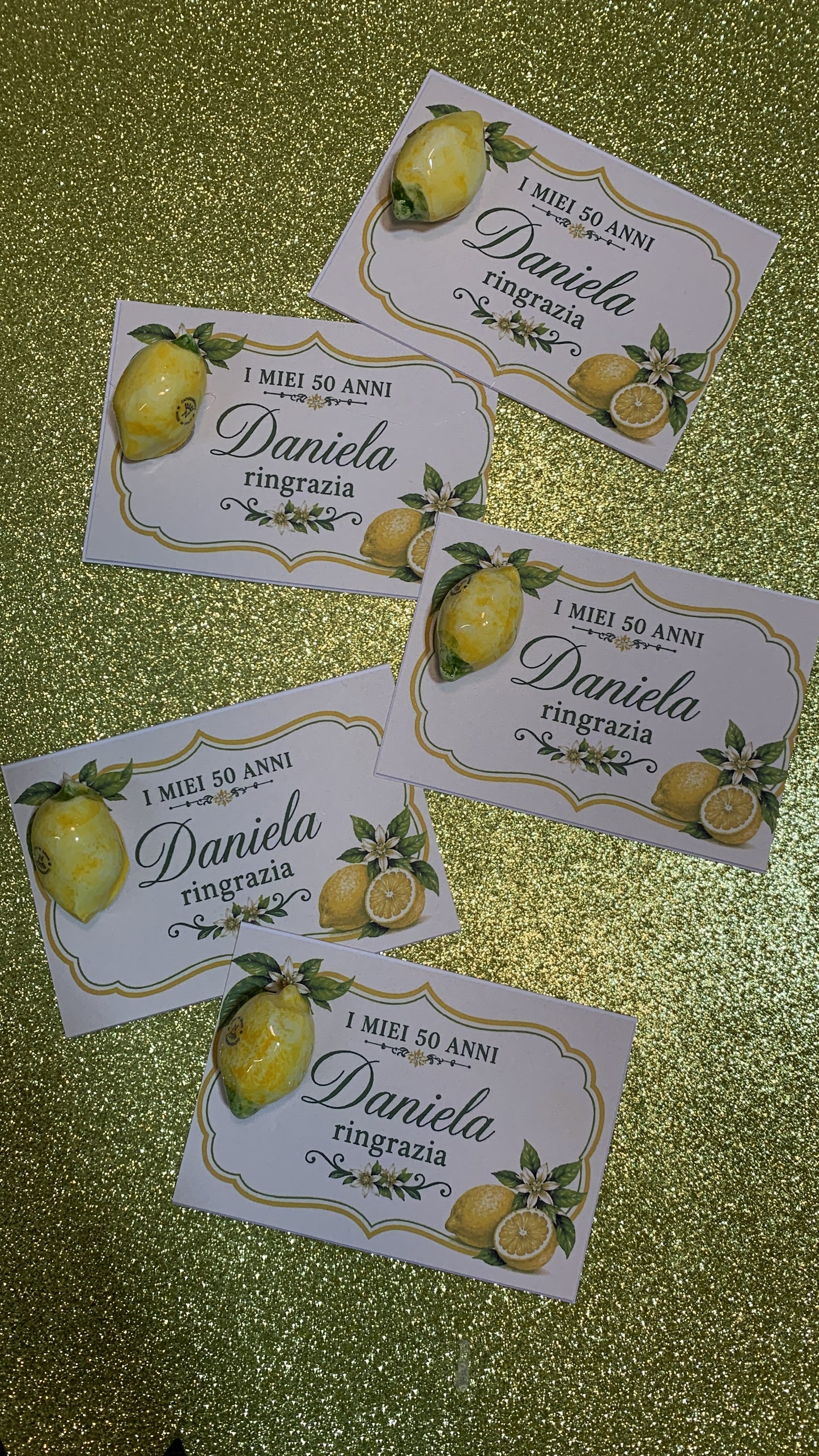 Segnaposto limone singolo in ceramica