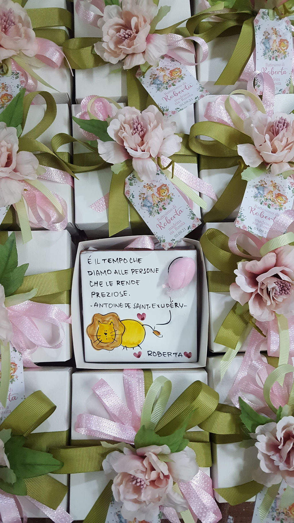 Mattonella 10x10 in ceramica con frase