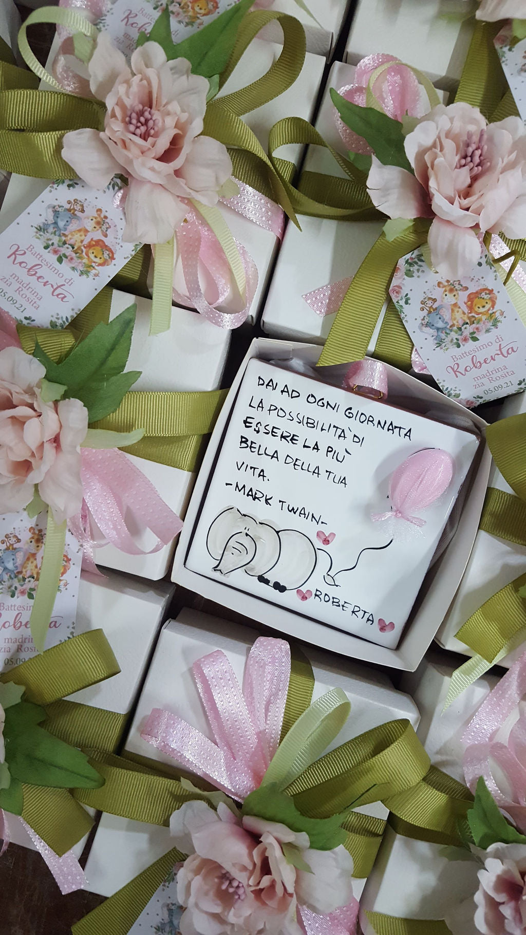 Mattonella 10x10 in ceramica con frase
