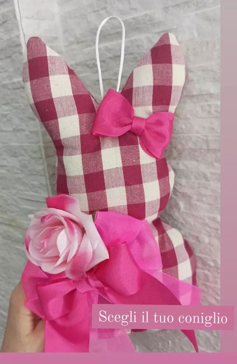Coniglietto vichy addobbato