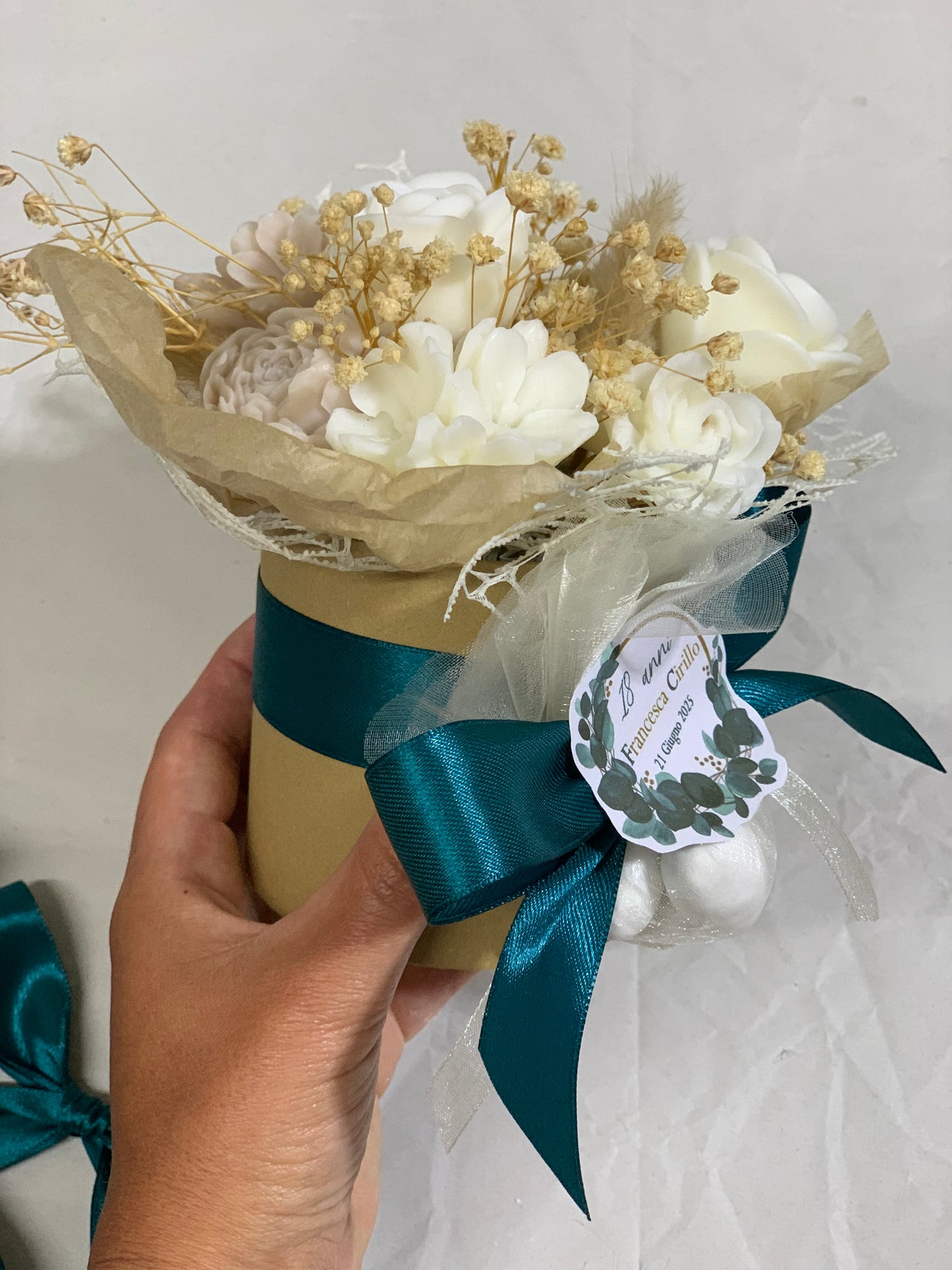 Bouquet candele in scatola