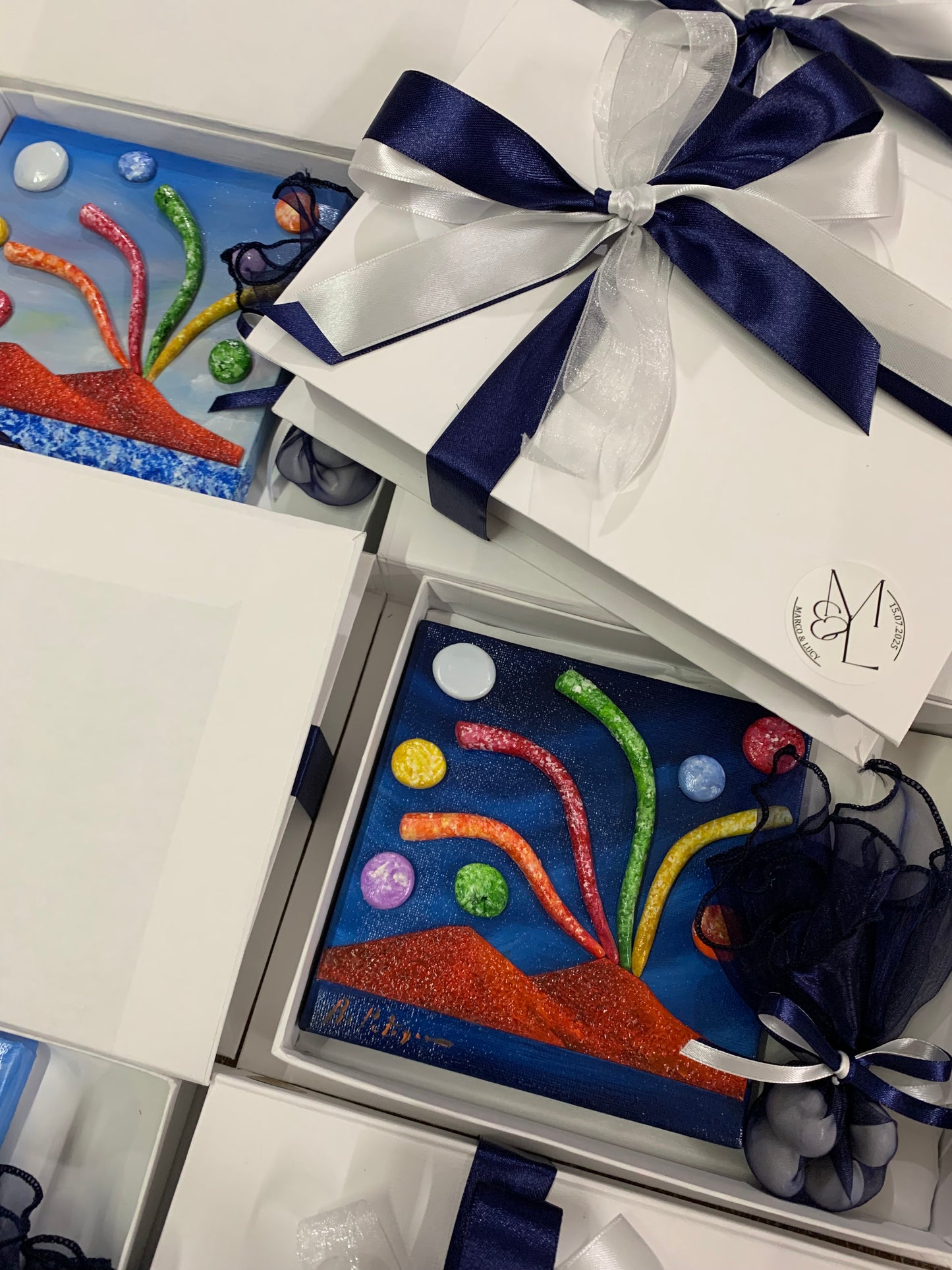 Quadretto Vesuvio 15x15 in confezione a libro