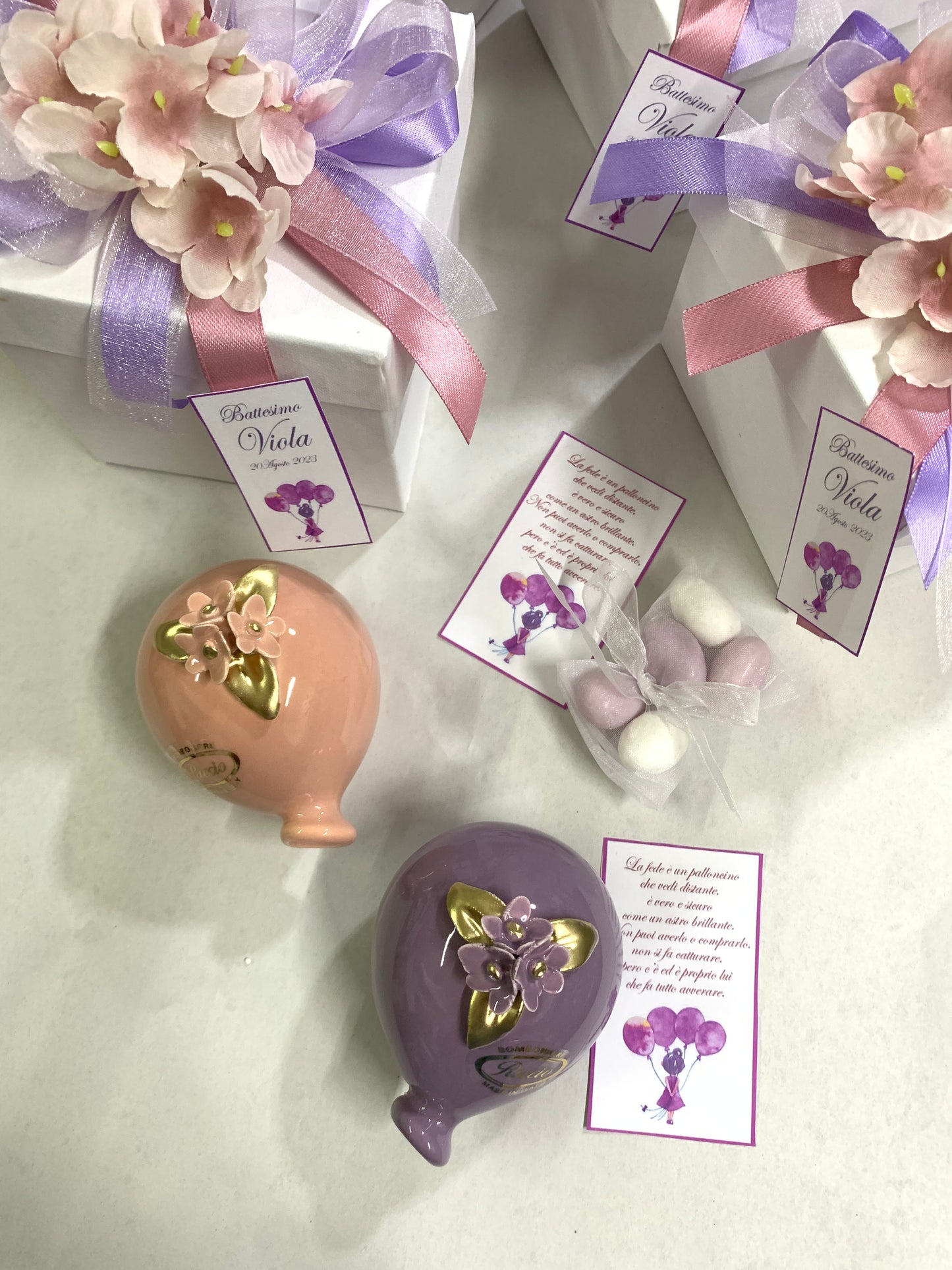 Palloncino 9cm con fiori