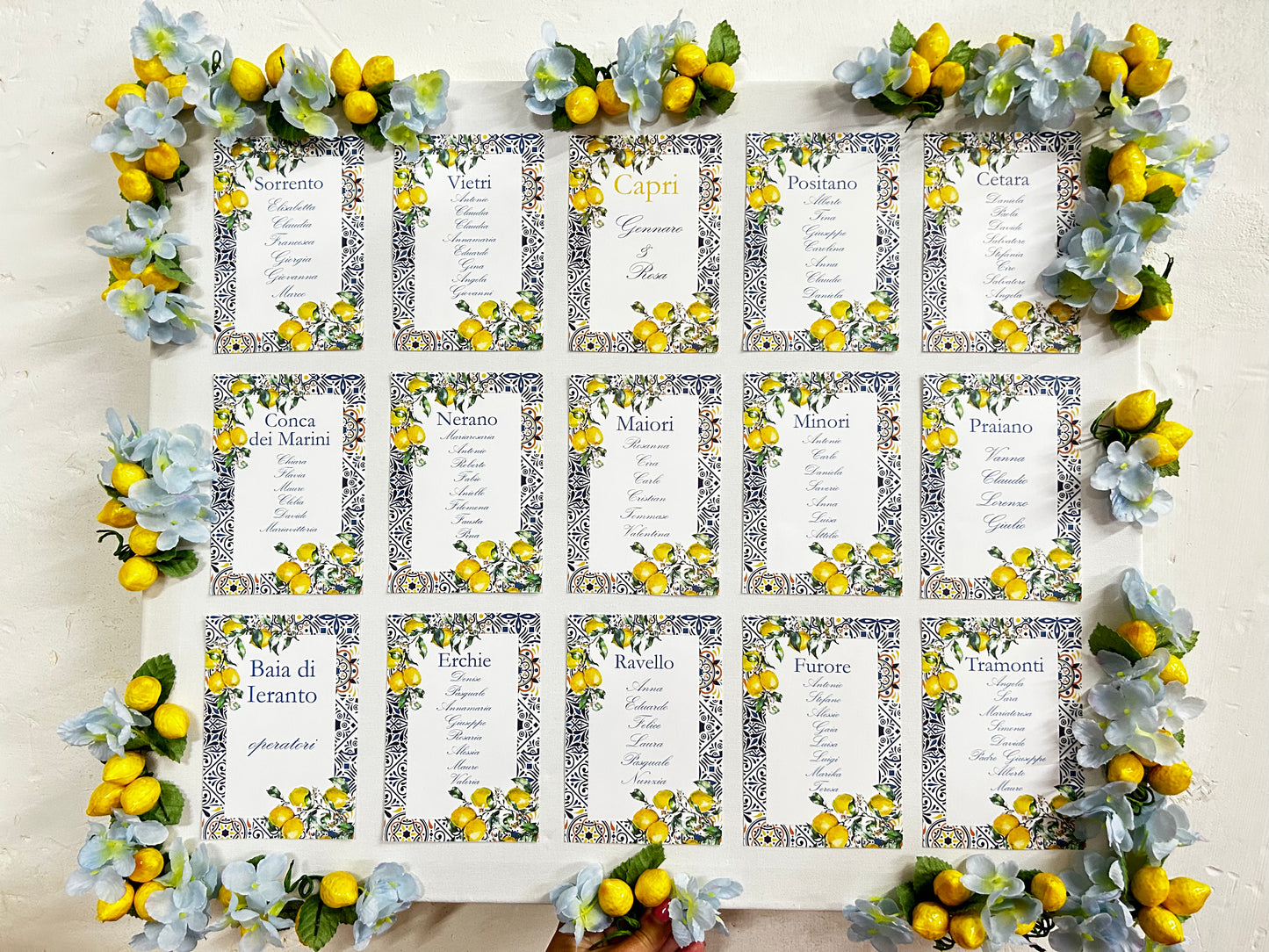 Tableau de mariage personalizzabile