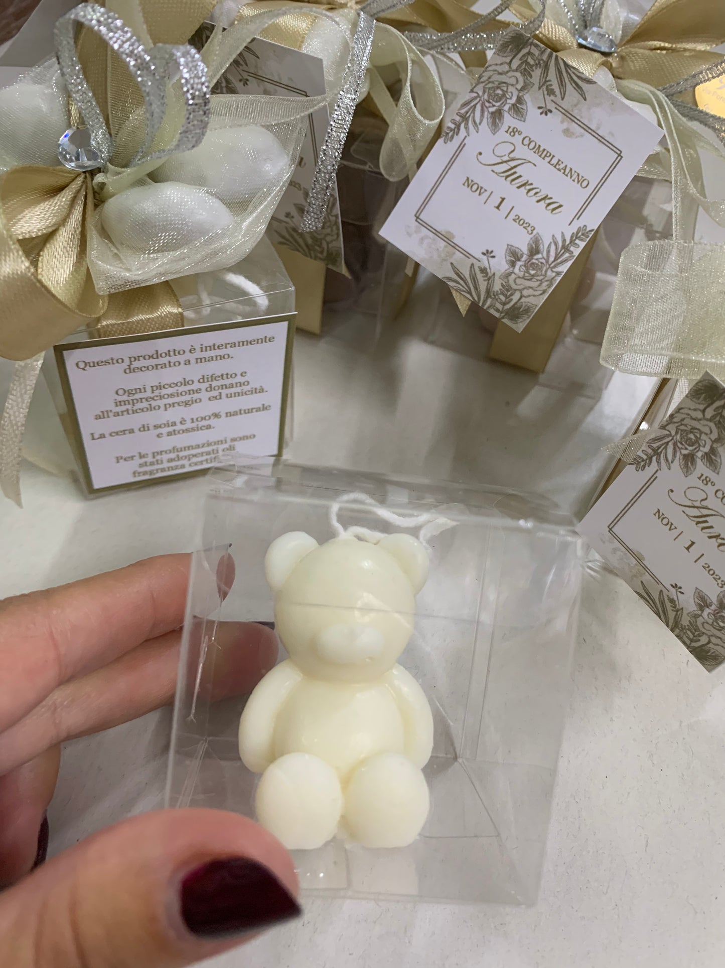 Candela orso confezionata