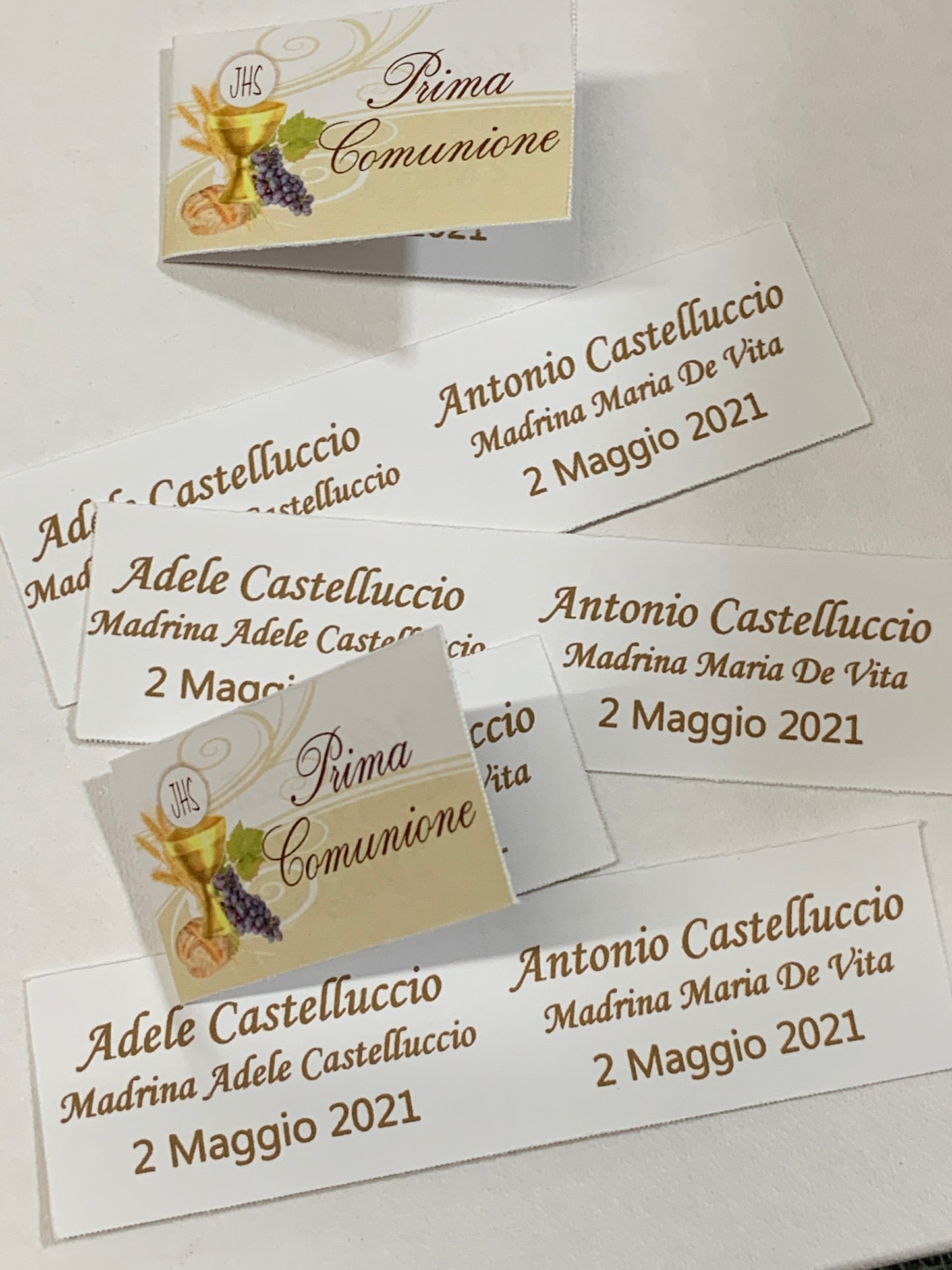 Bigliettini comunione/matrimonio stampati