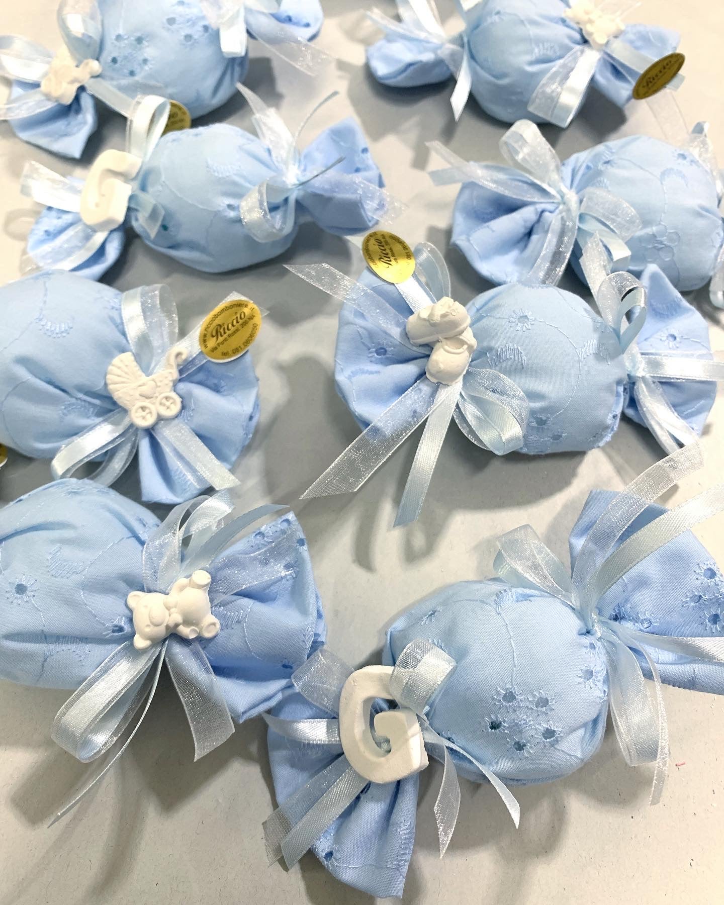 Caramelle stoffa con gessetto