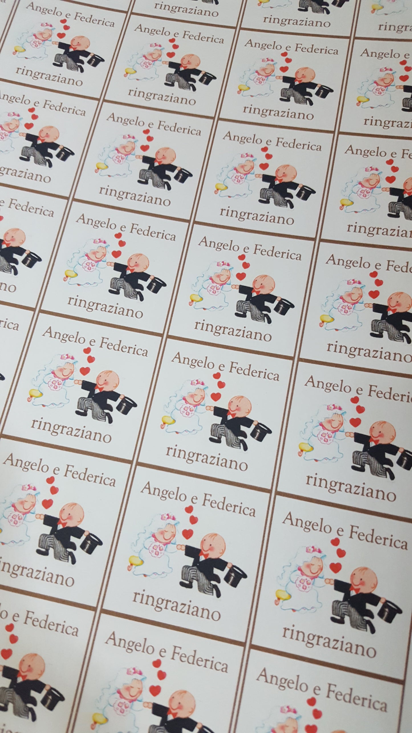 Bigliettini comunione/matrimonio stampati