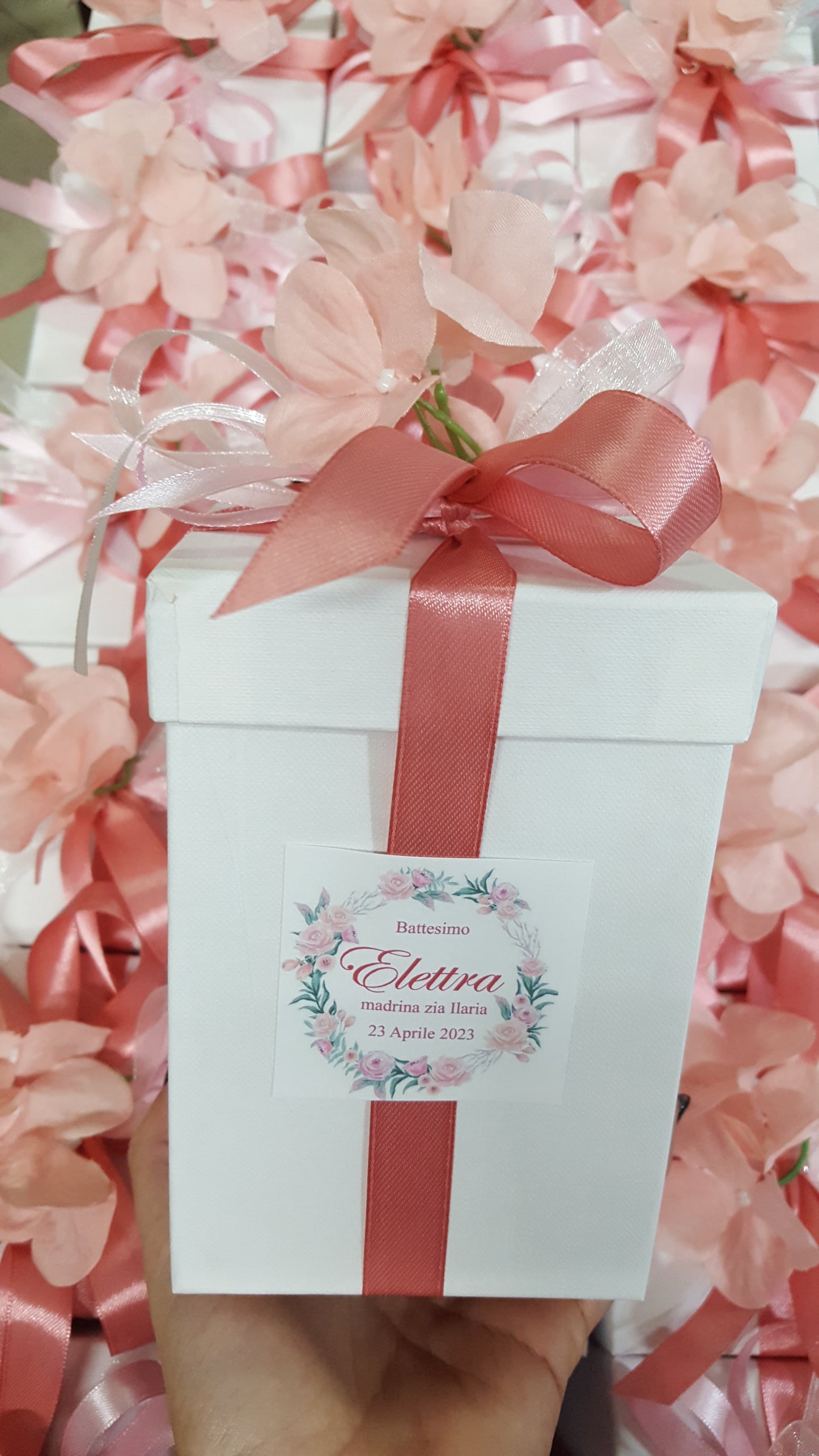 bottiglia vetro portasali con rosa in ceramica