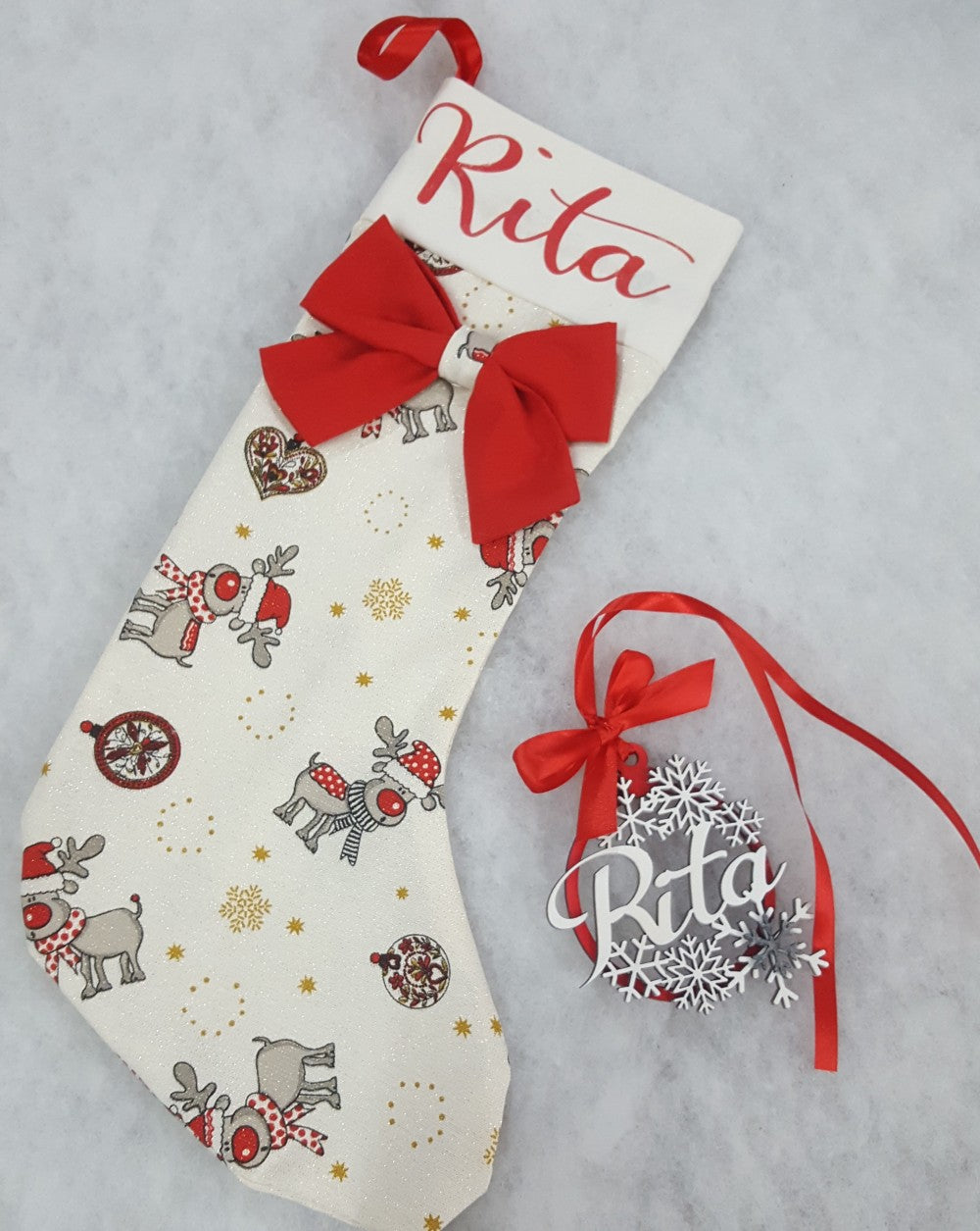 set calza e pallina con nome