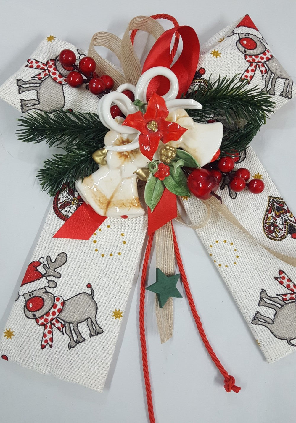 fiocco con decorazione artigianale