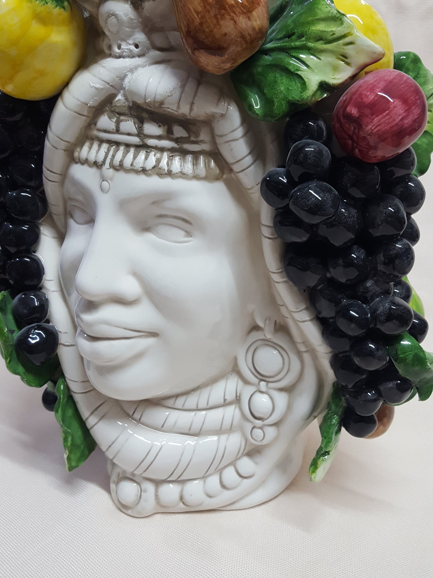 Vaso in ceramica testa di moro maxi