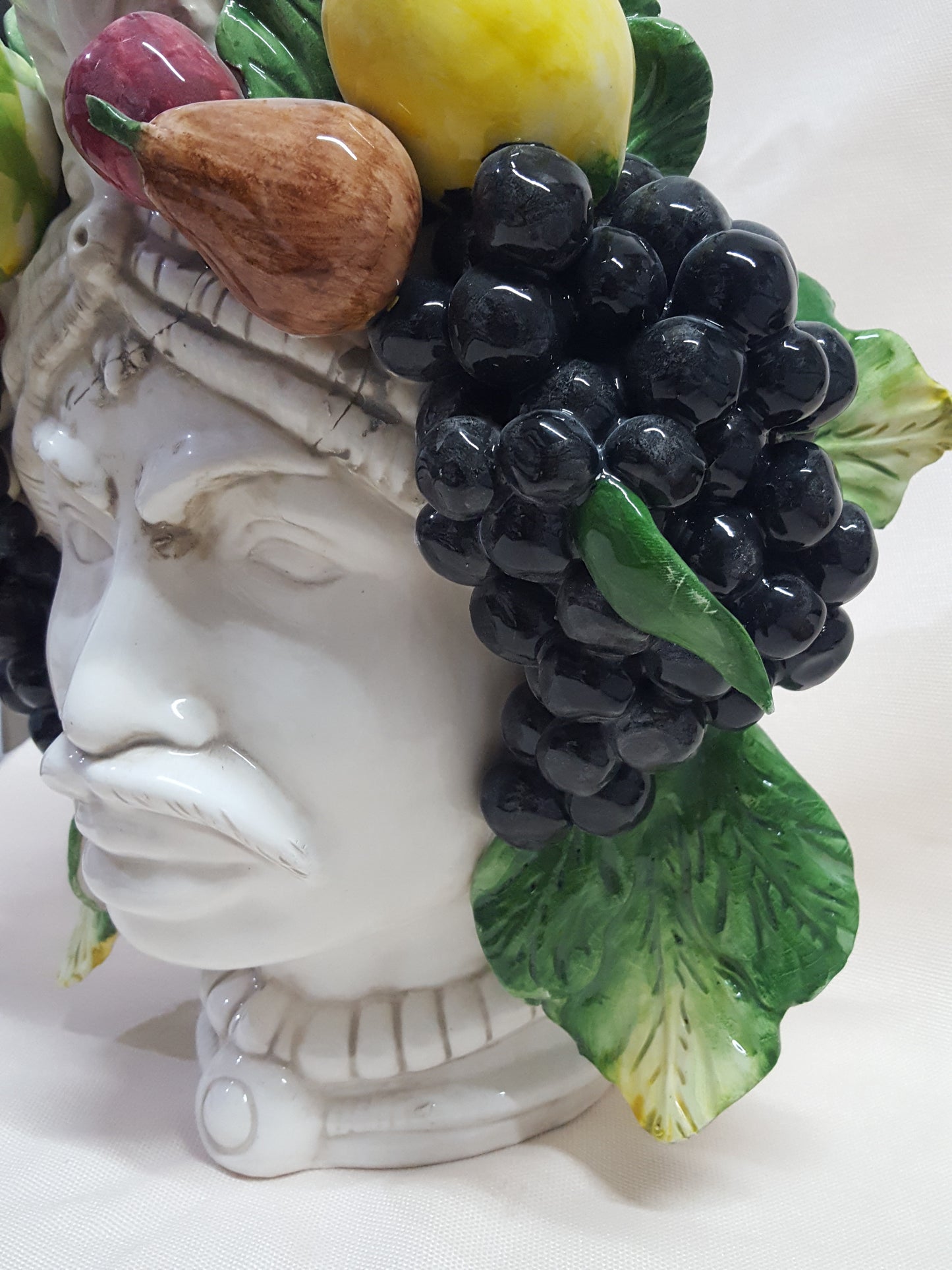 Vaso in ceramica testa di moro maxi