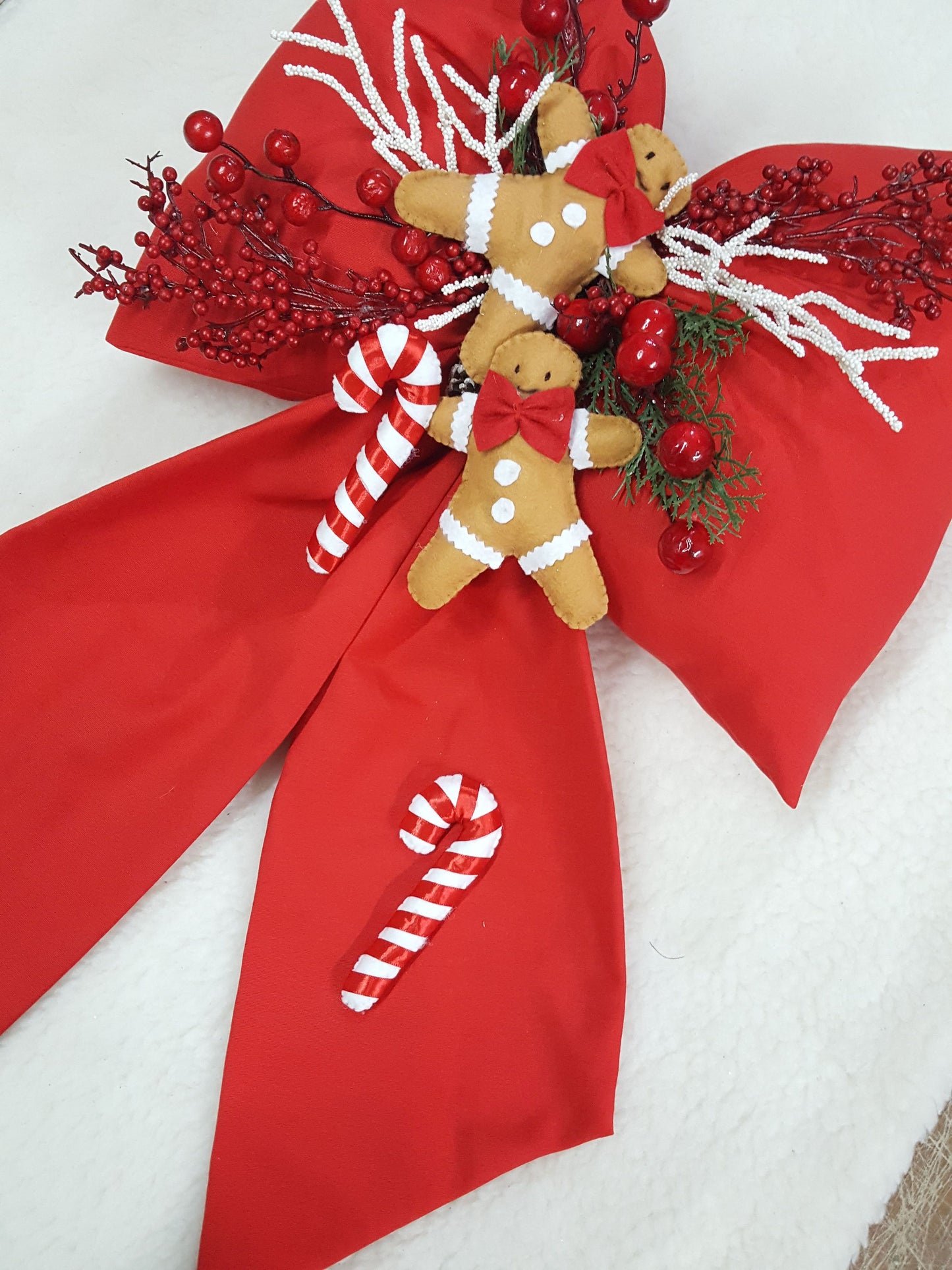 Fiocco con omini e candy cane
