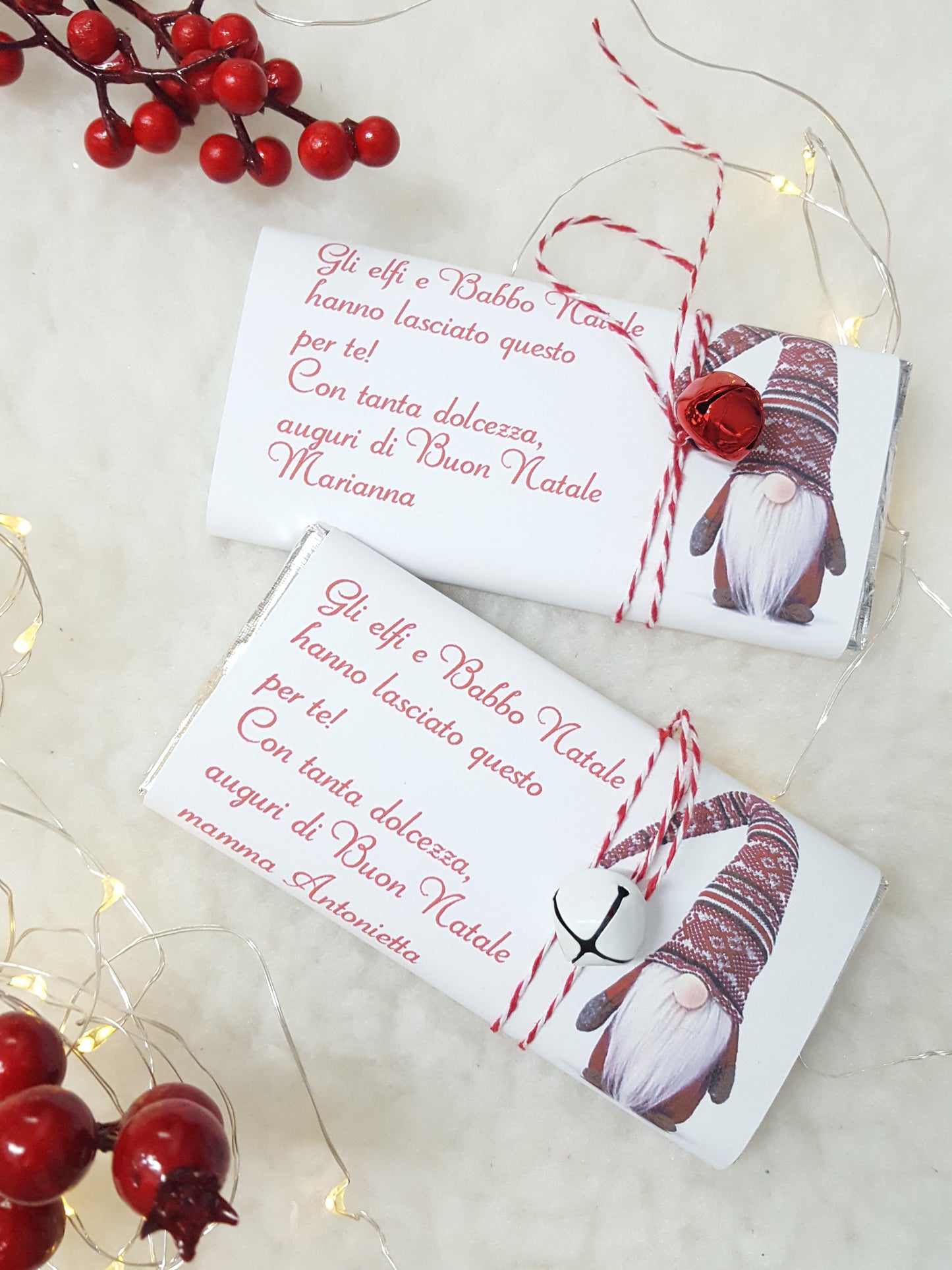 Tavolette cioccolato natalizie personalizzate