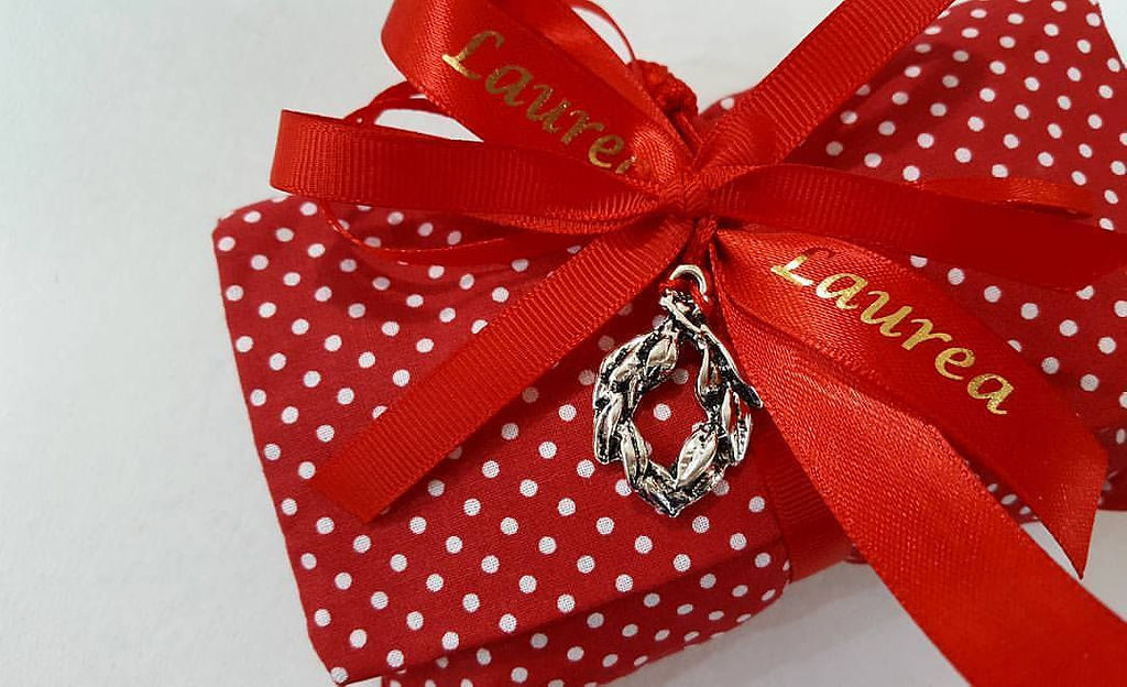 Coroncina alloro con nappina