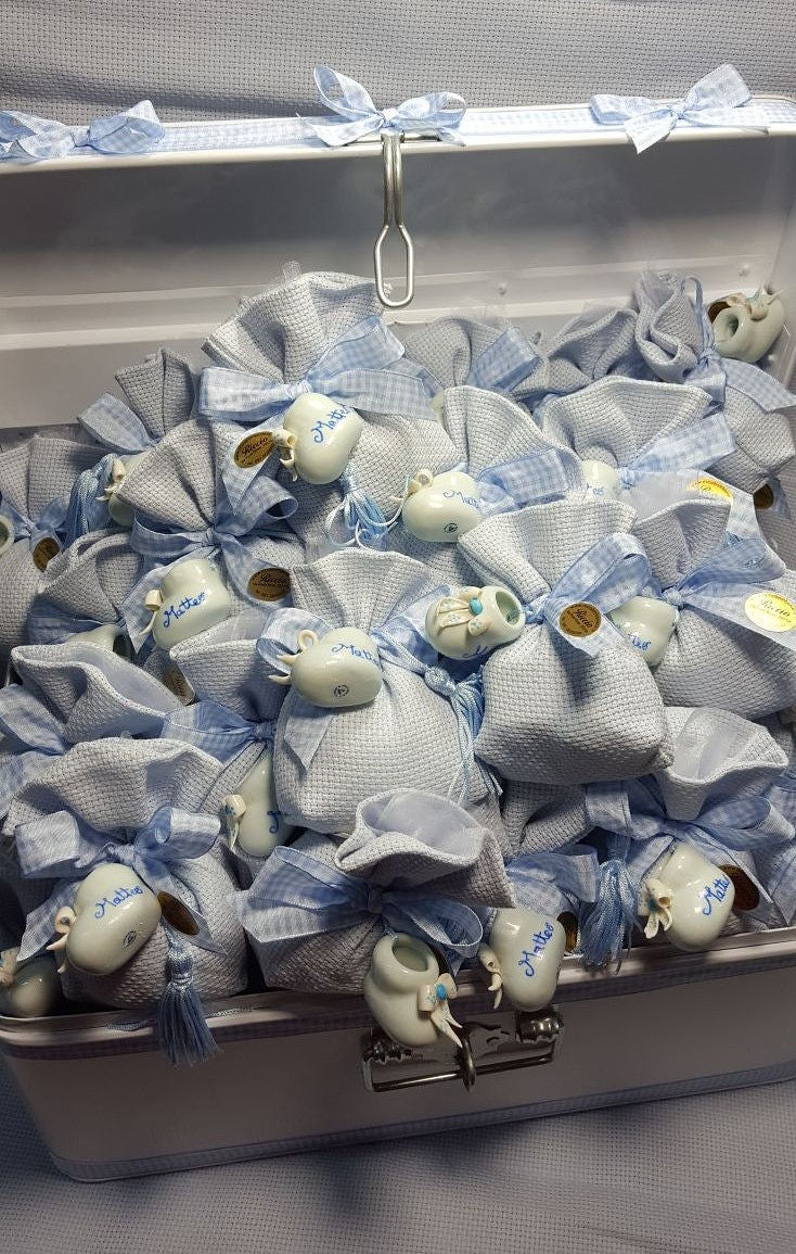 Scarpetta baby porcellana con nappina
