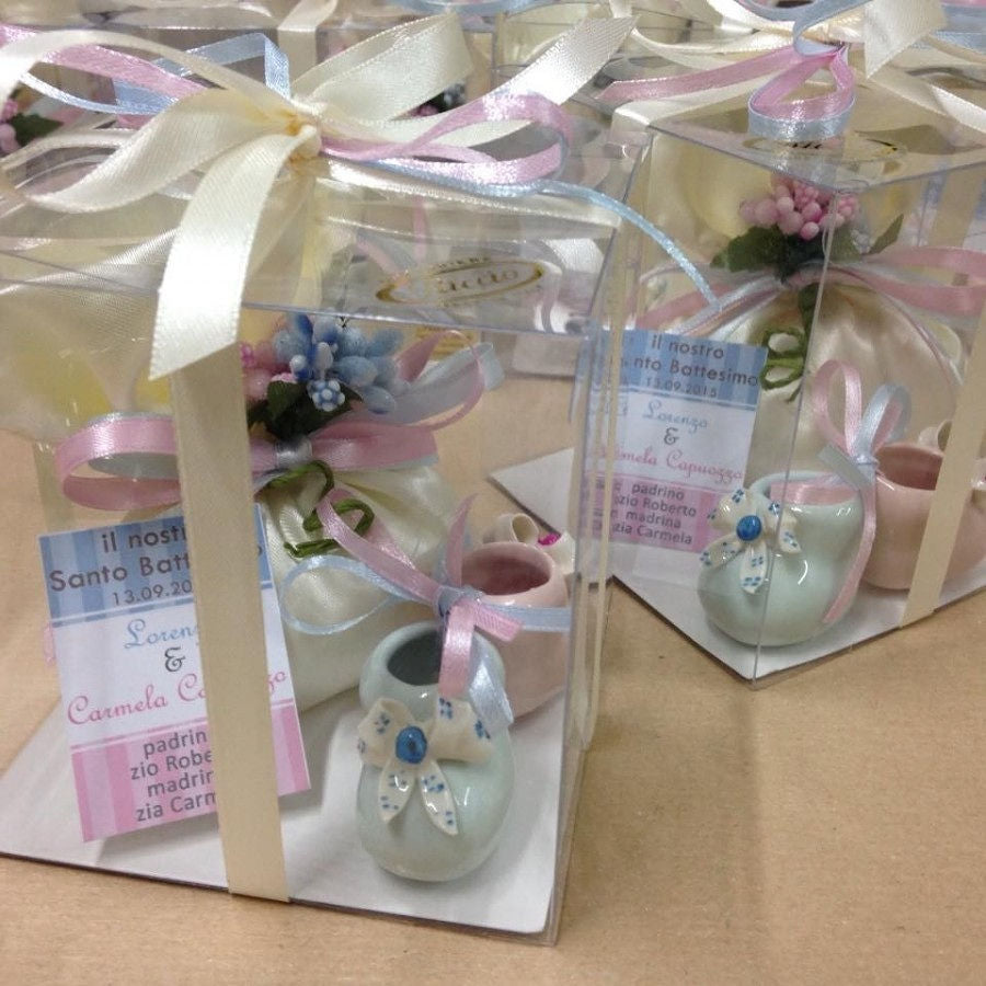 Scarpetta baby porcellana con nappina