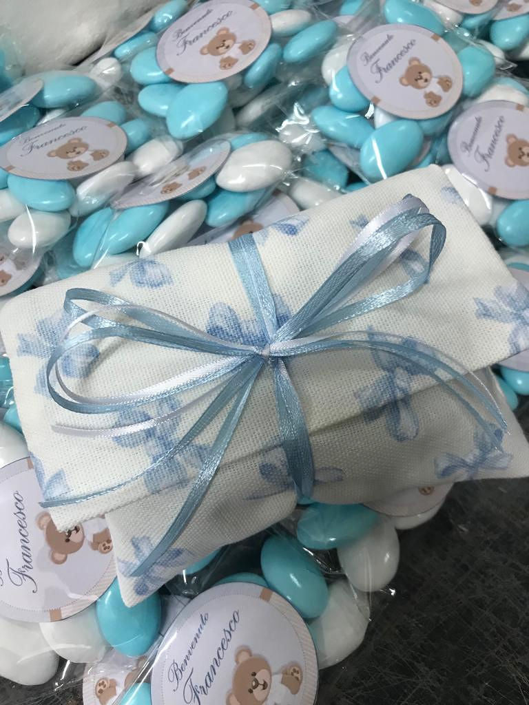 pochette rettangolari con confetti