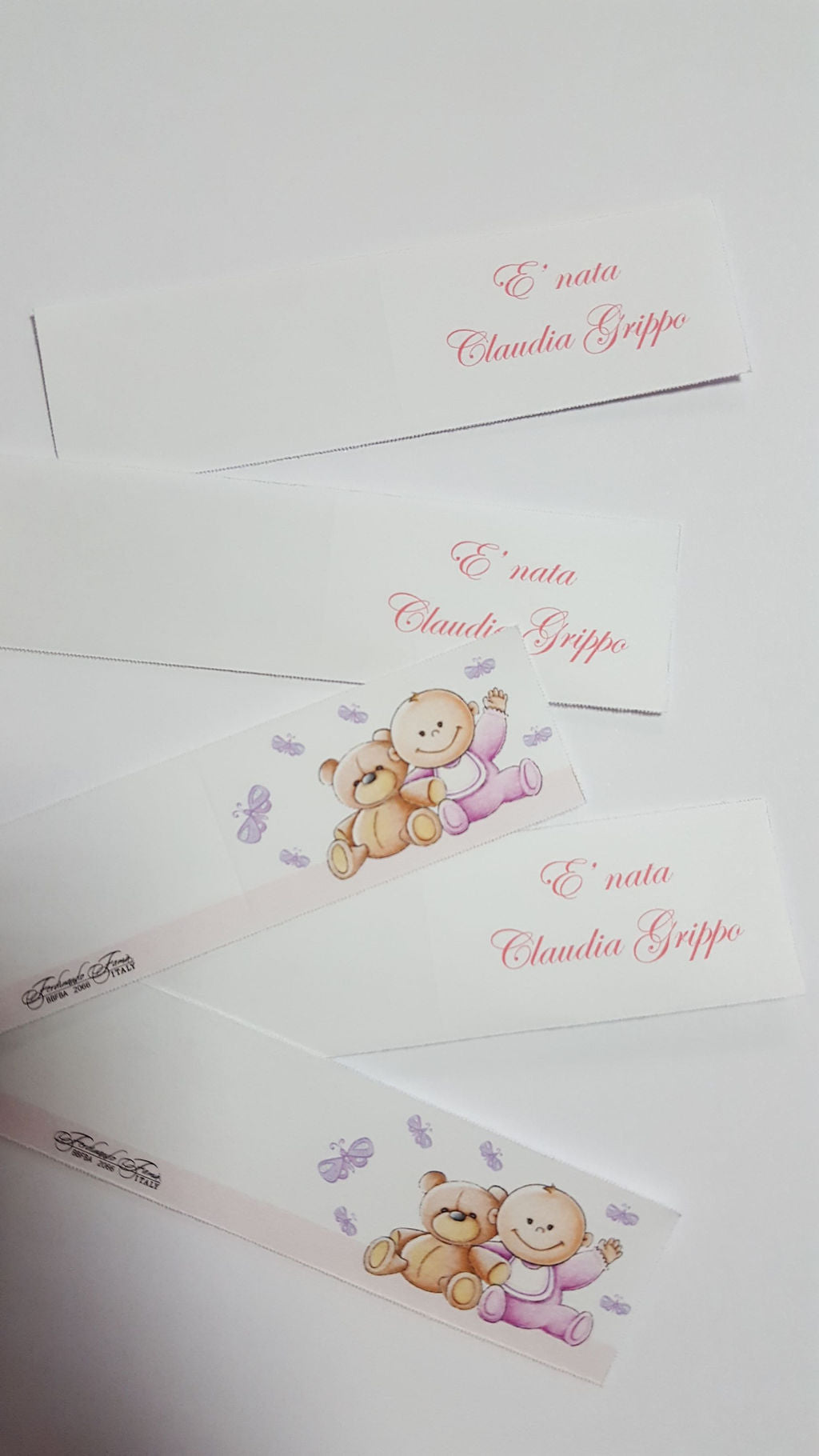 Bigliettini baby stampati