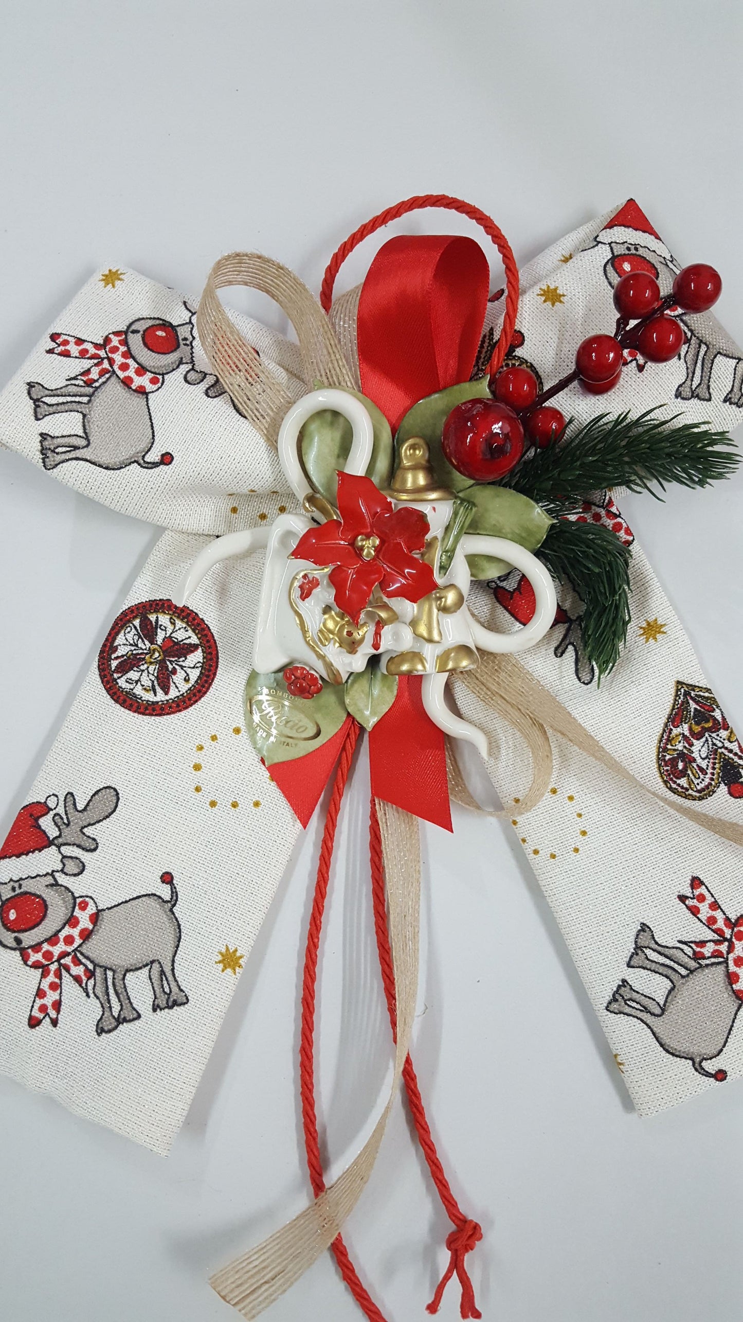 fiocco con decorazione artigianale