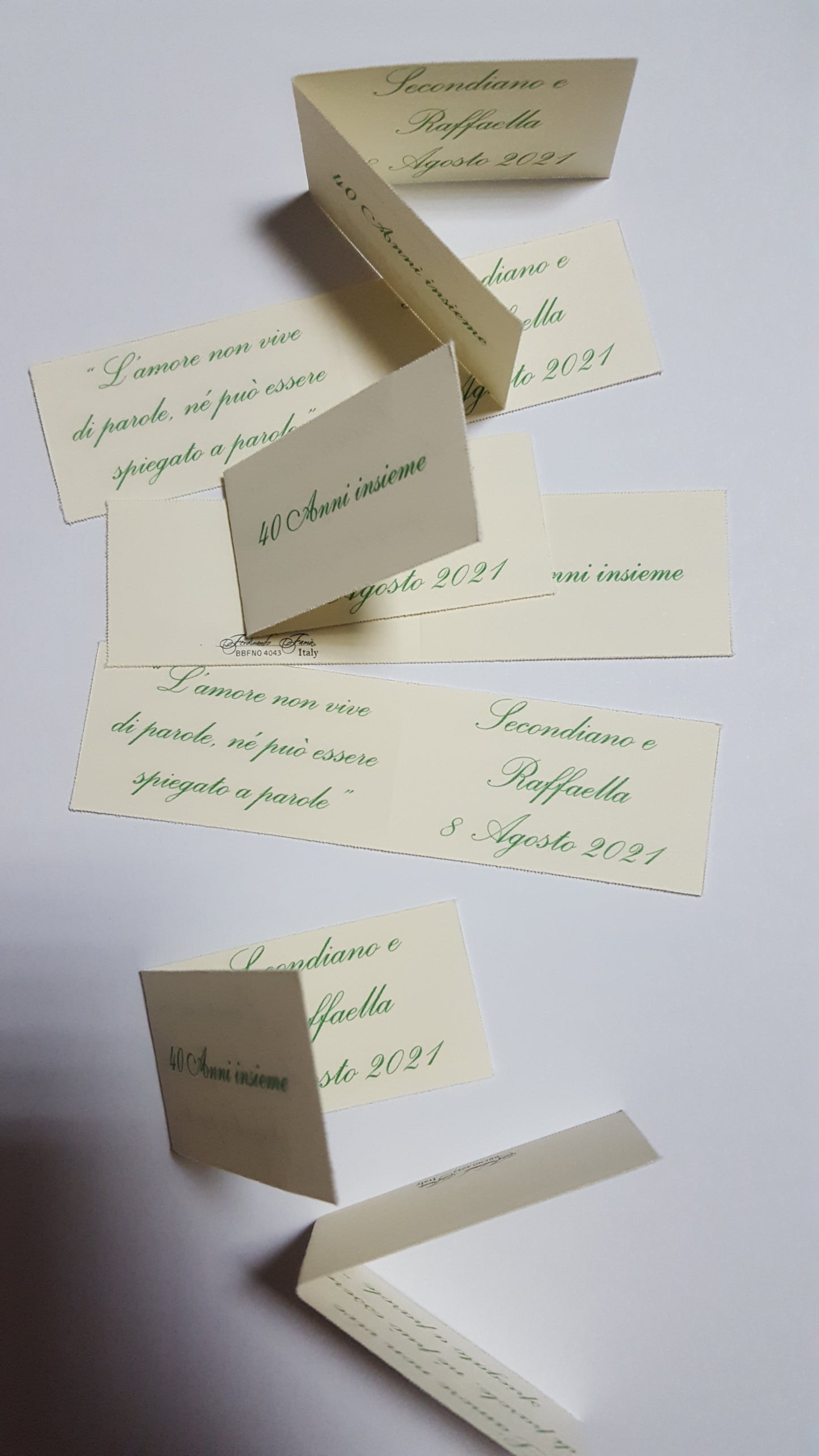 Bigliettini comunione/matrimonio stampati