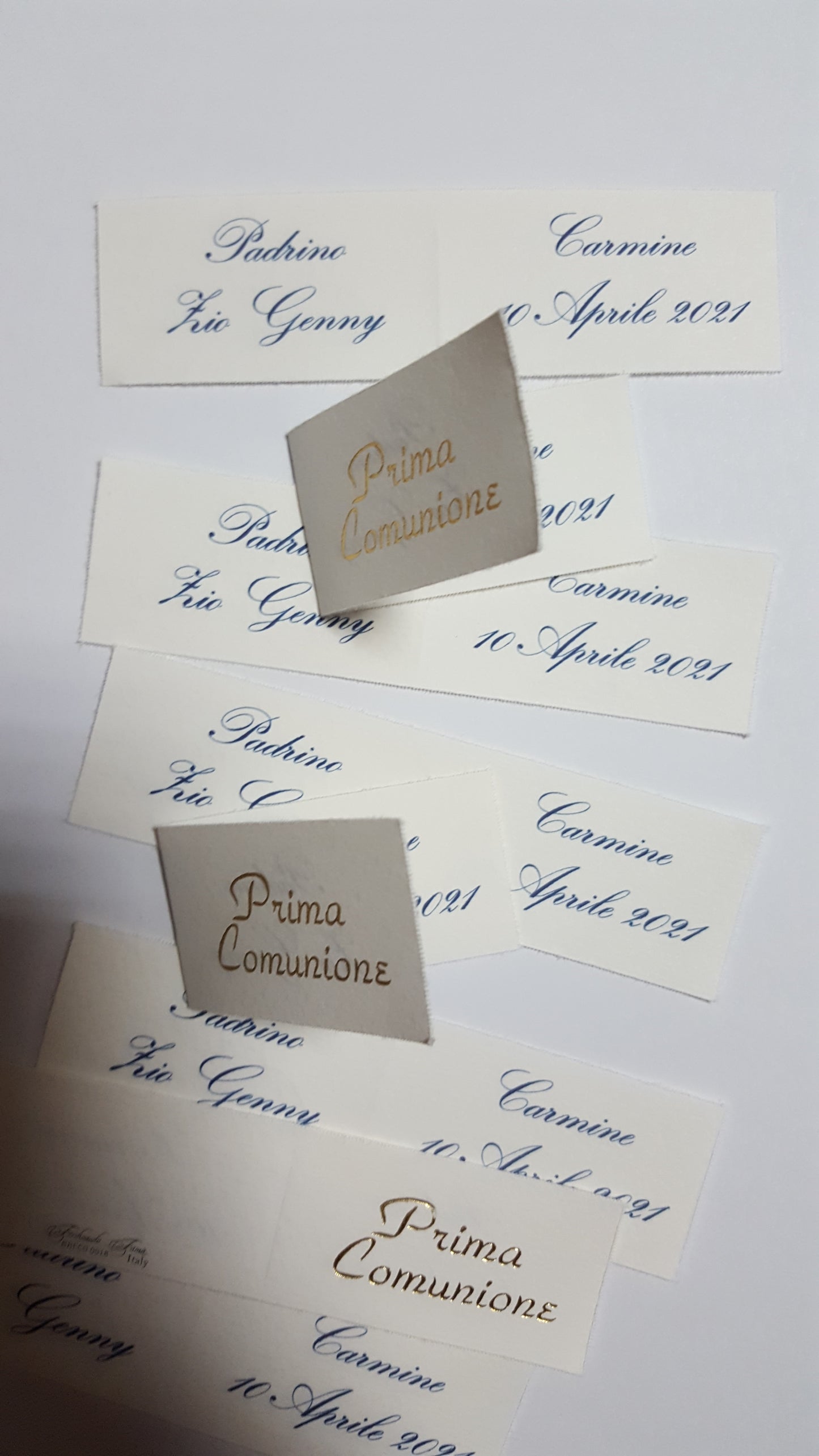 Bigliettini comunione/matrimonio stampati