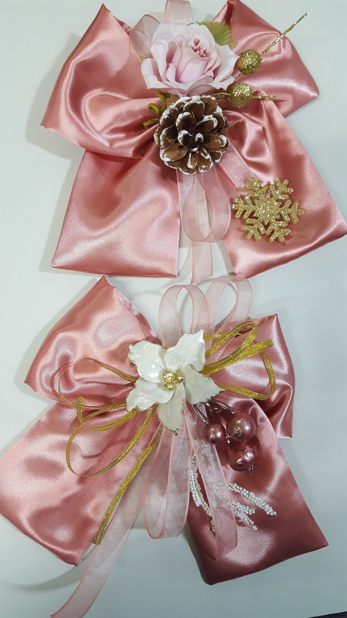 Set 3 Fiocchi rosa 20cm