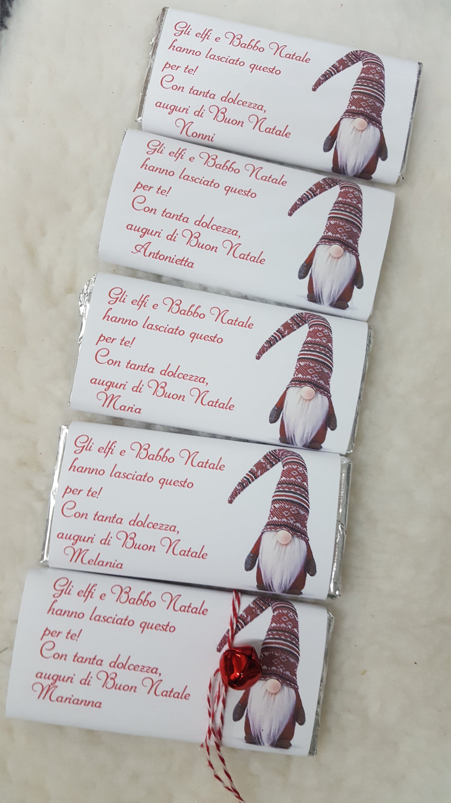 Tavolette cioccolato natalizie personalizzate