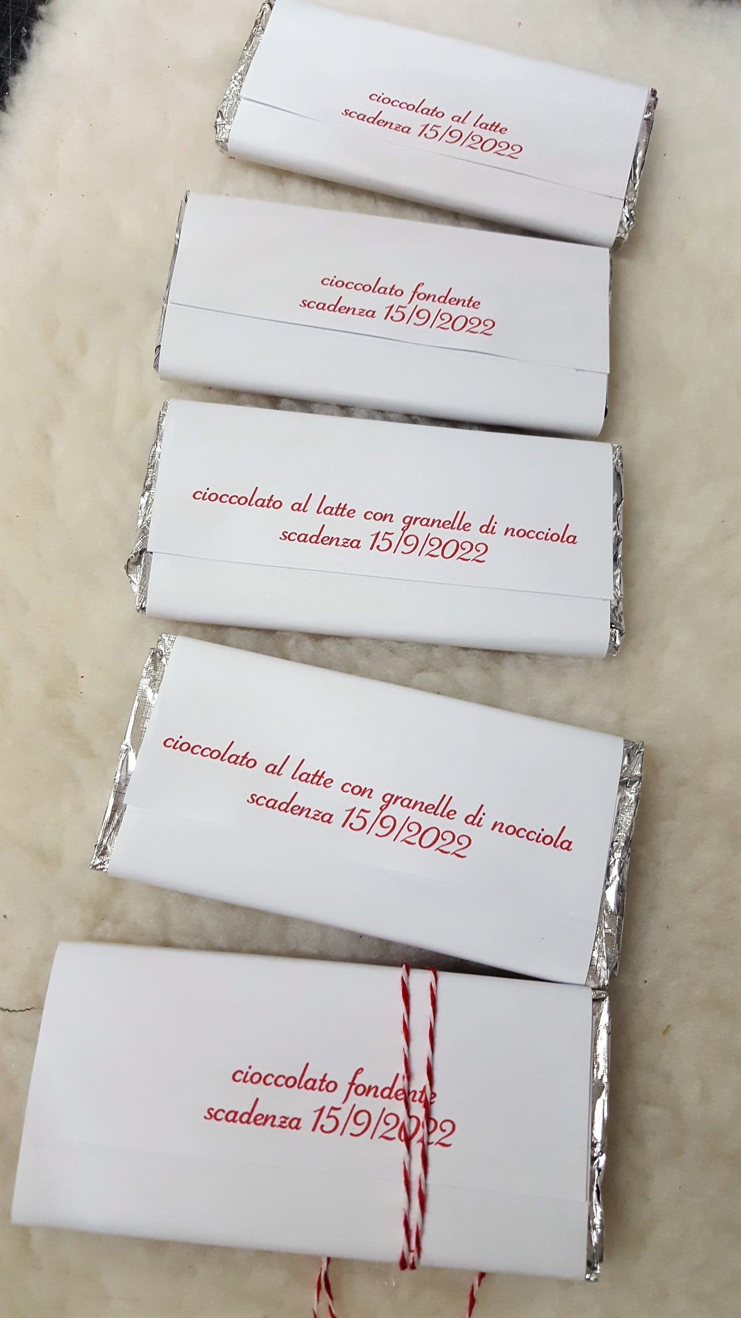 Tavolette cioccolato natalizie personalizzate