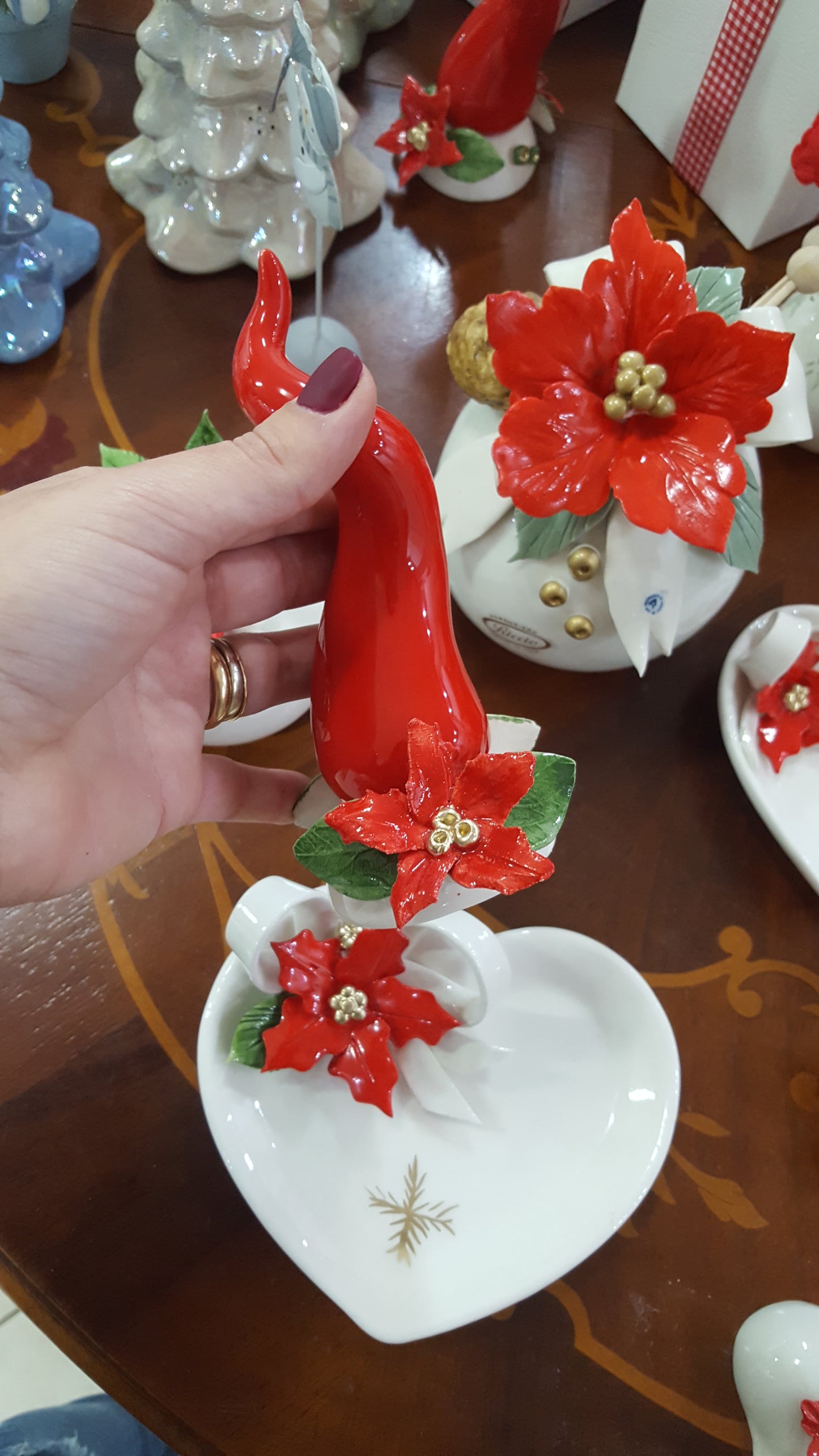 Corno natalizio rosso