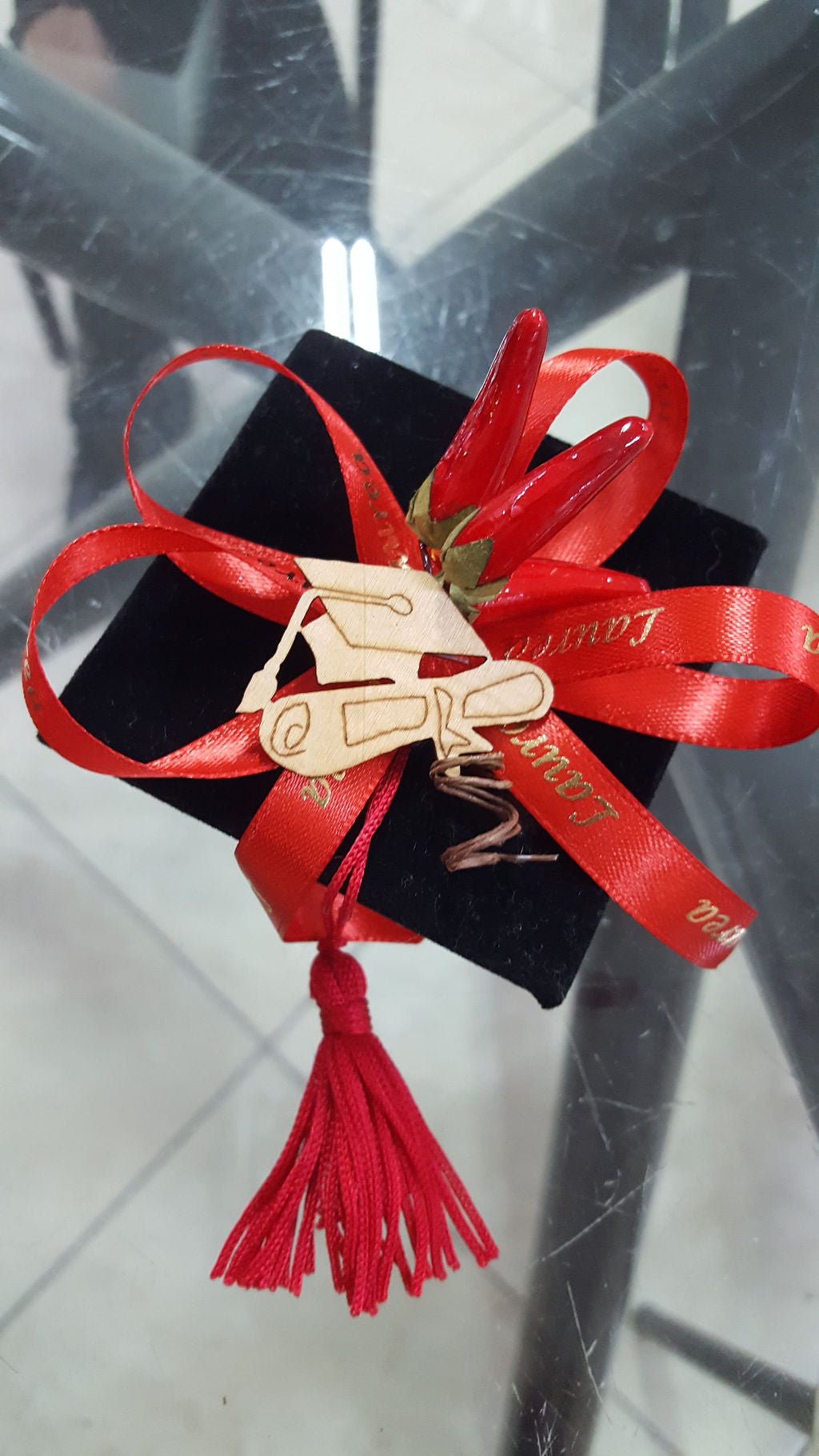tocco portaconfetti nero laurea