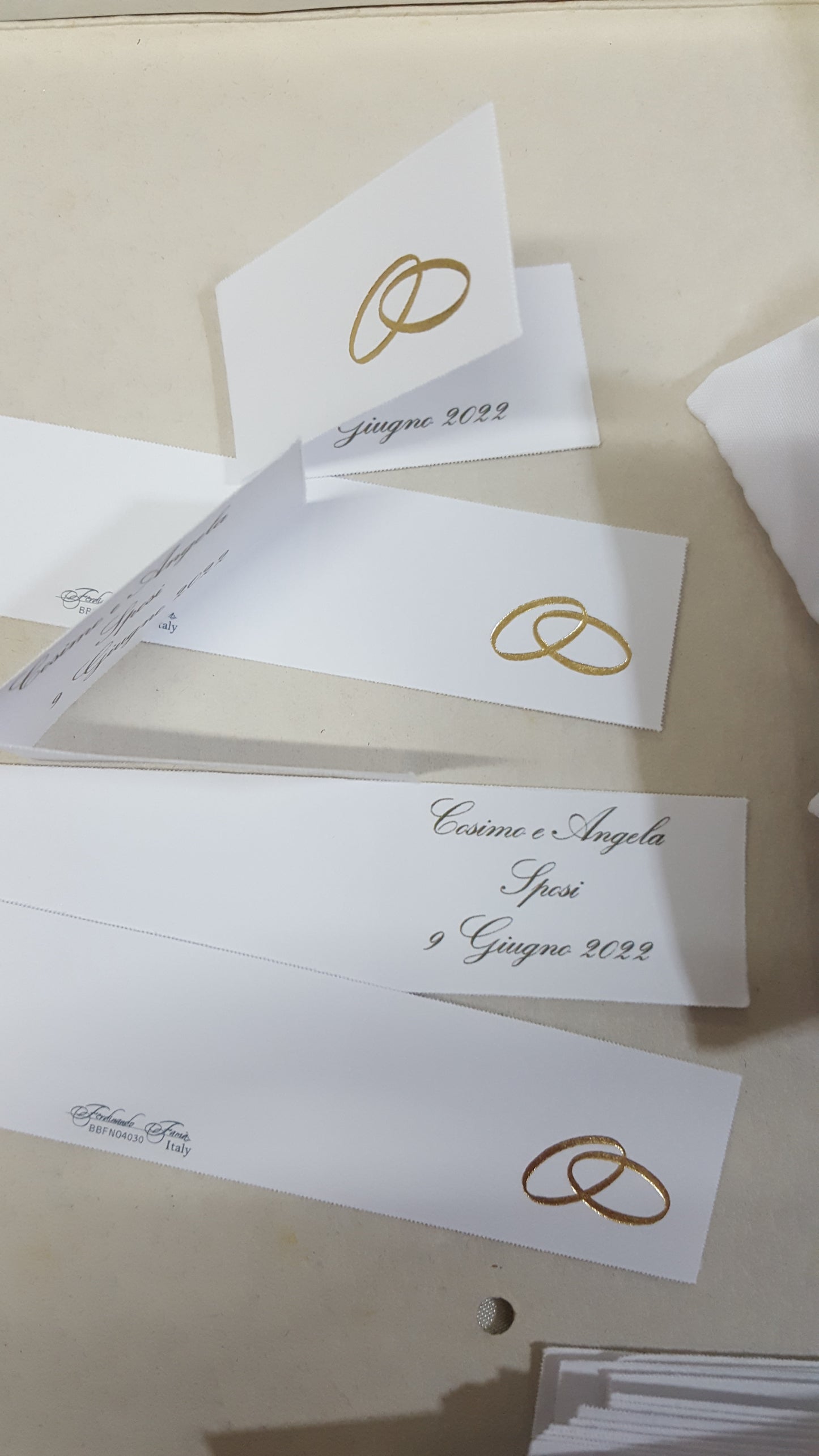 Bigliettini comunione/matrimonio stampati