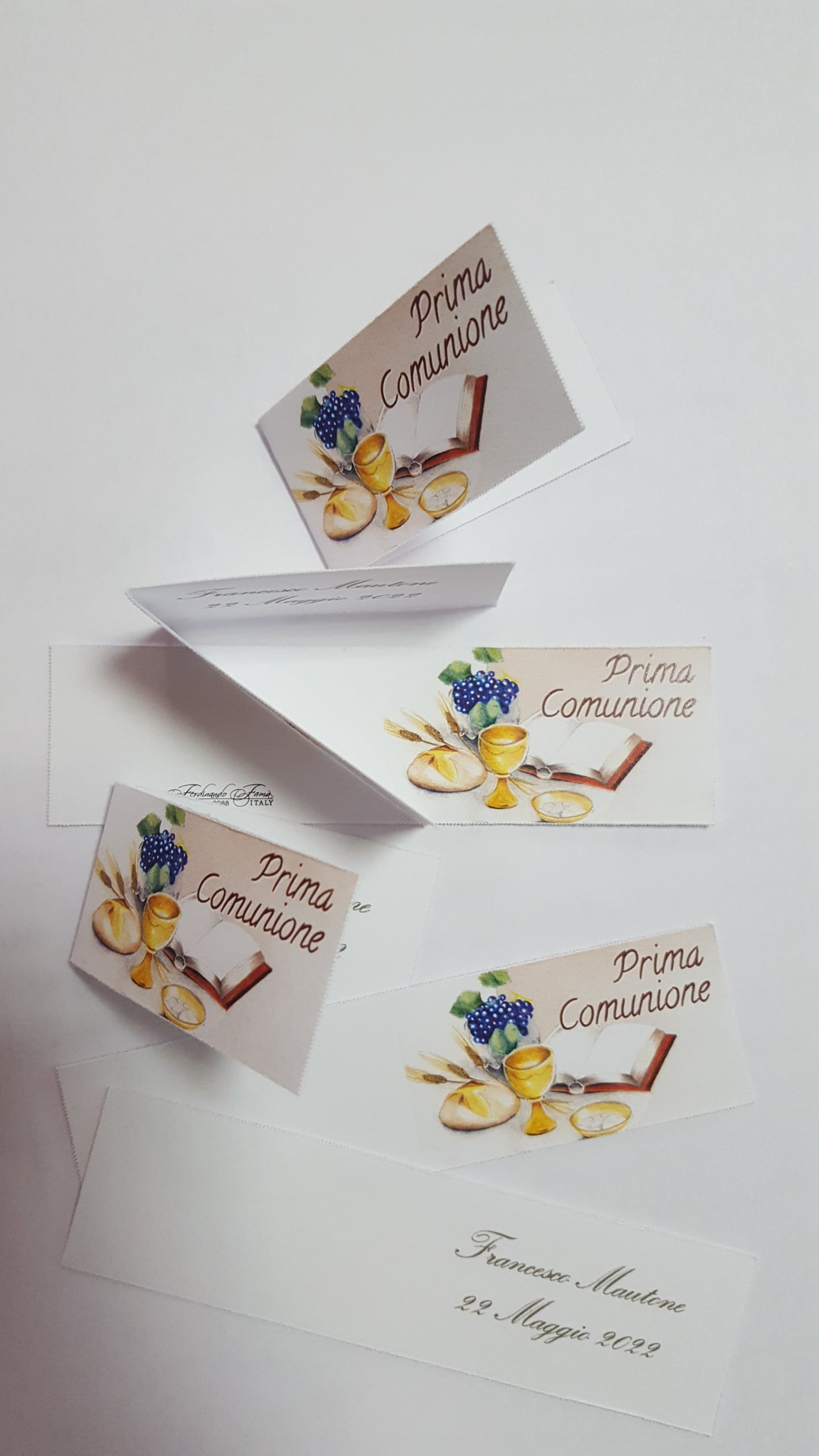 Bigliettini comunione/matrimonio stampati