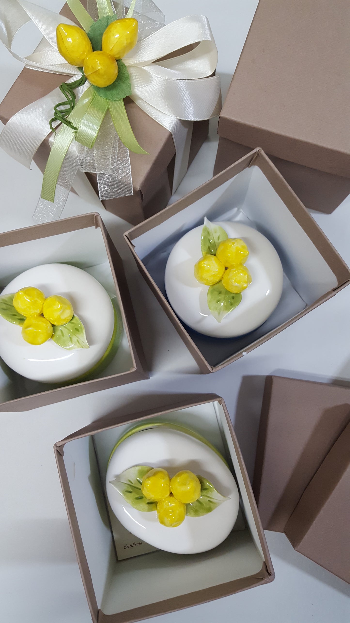 Cofanetto in ceramica con limoni