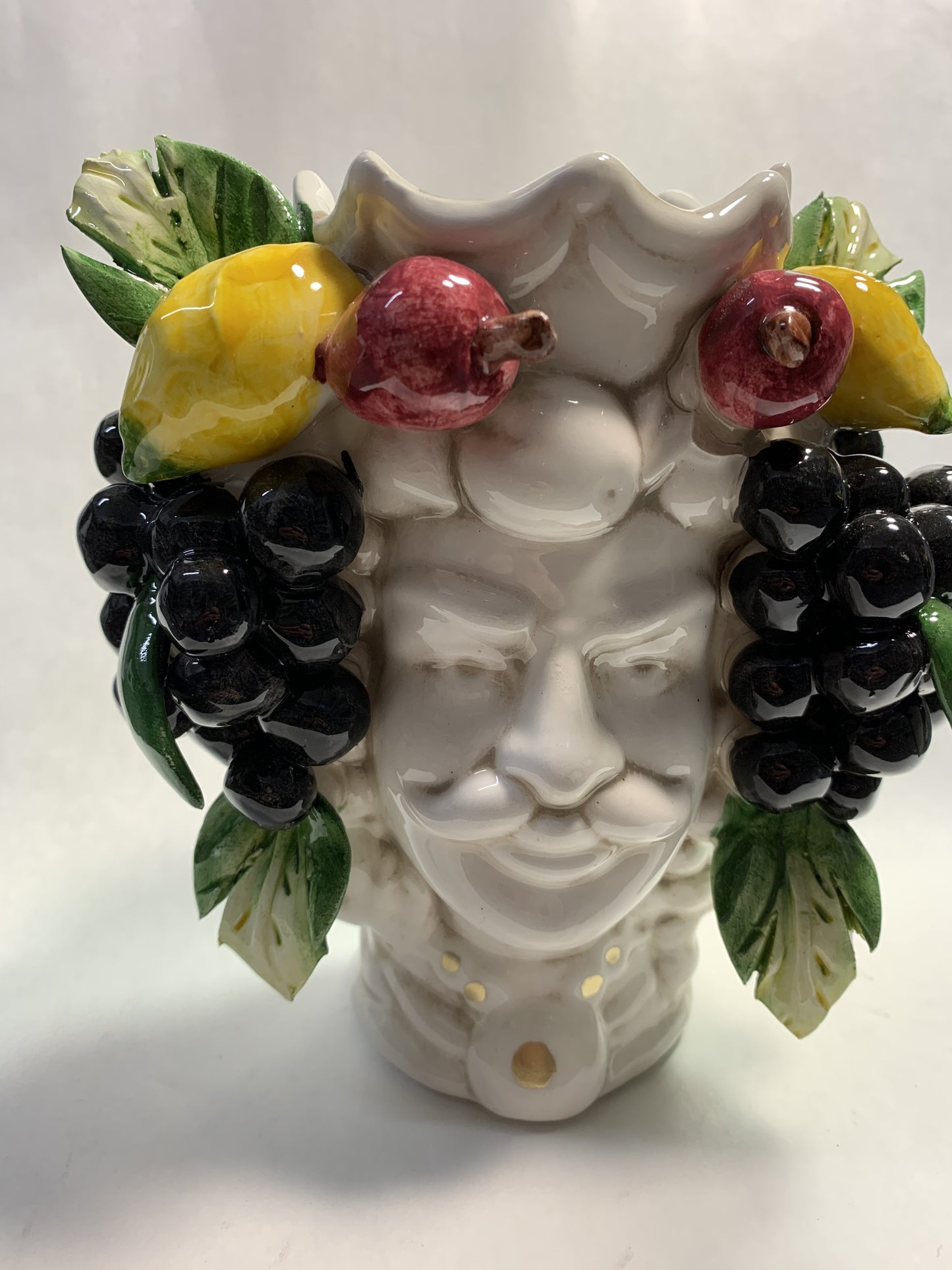 Vaso in ceramica testa di moro maxi