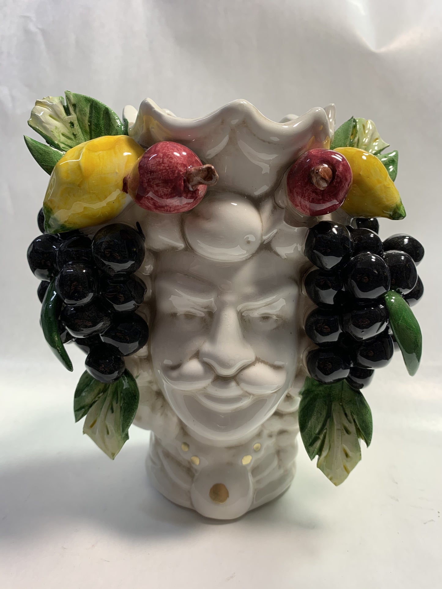Vaso in ceramica testa di moro maxi