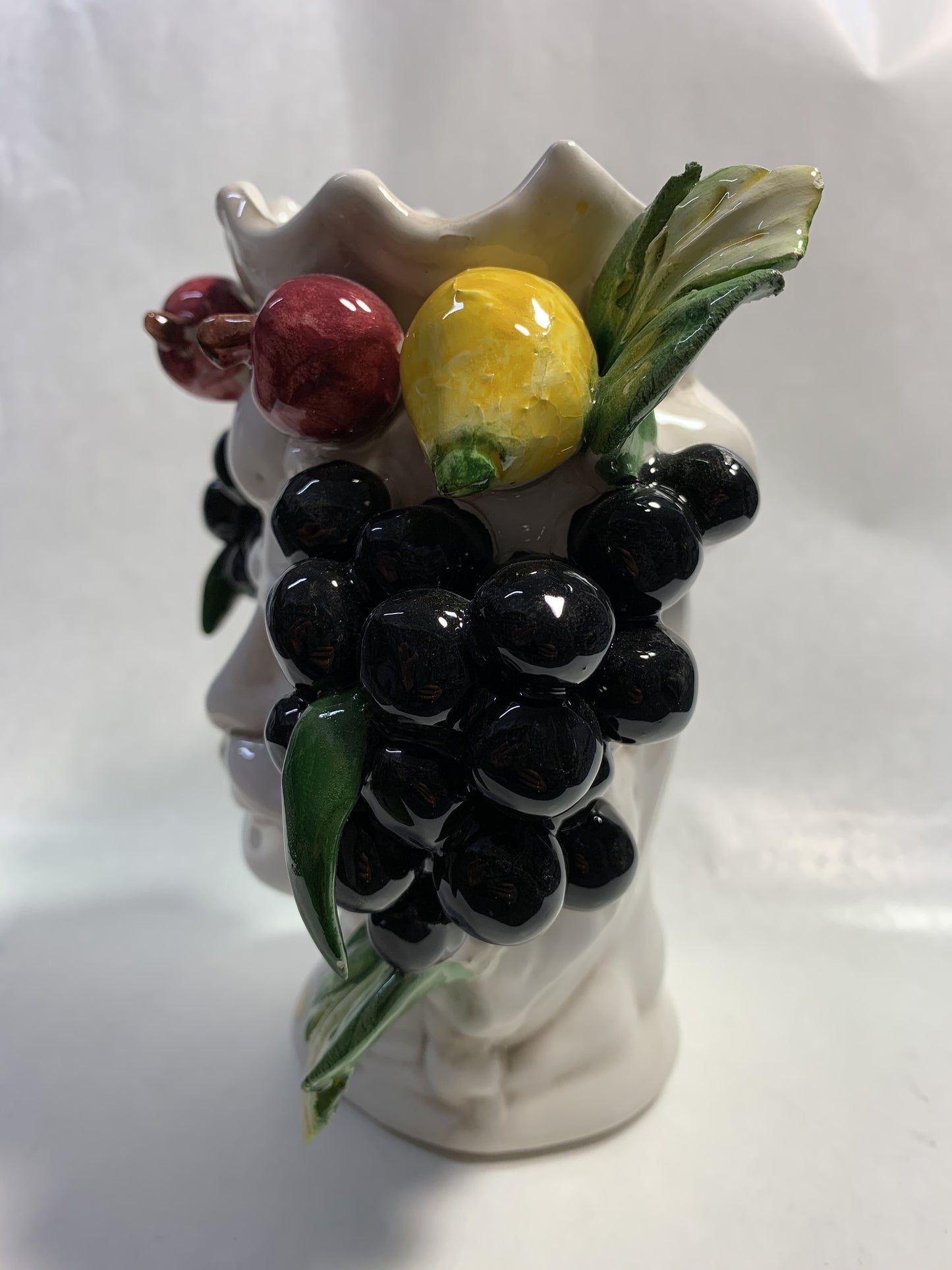 Vaso in ceramica testa di moro maxi